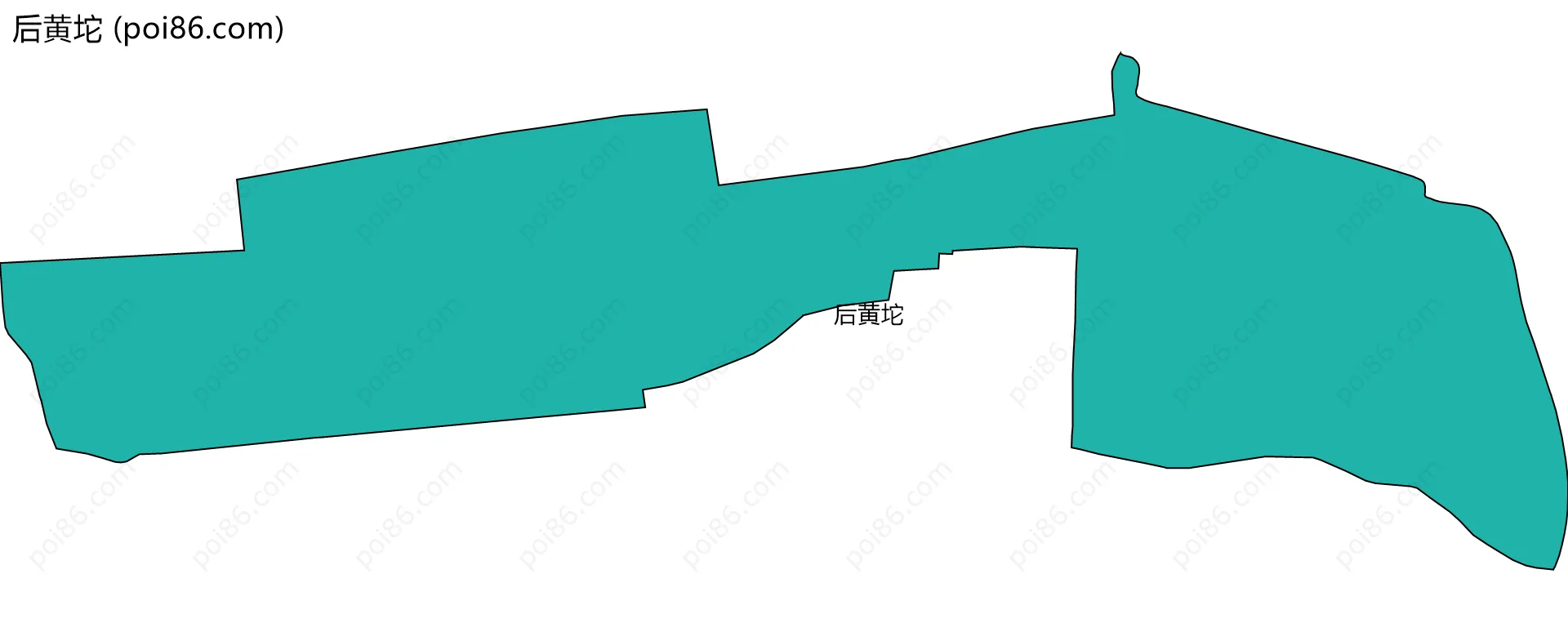 后黄坨边界地图