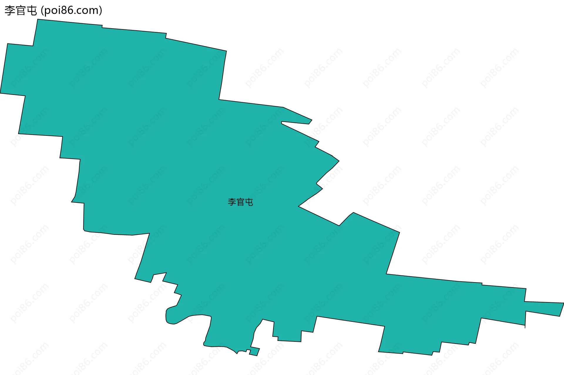 李官屯边界地图