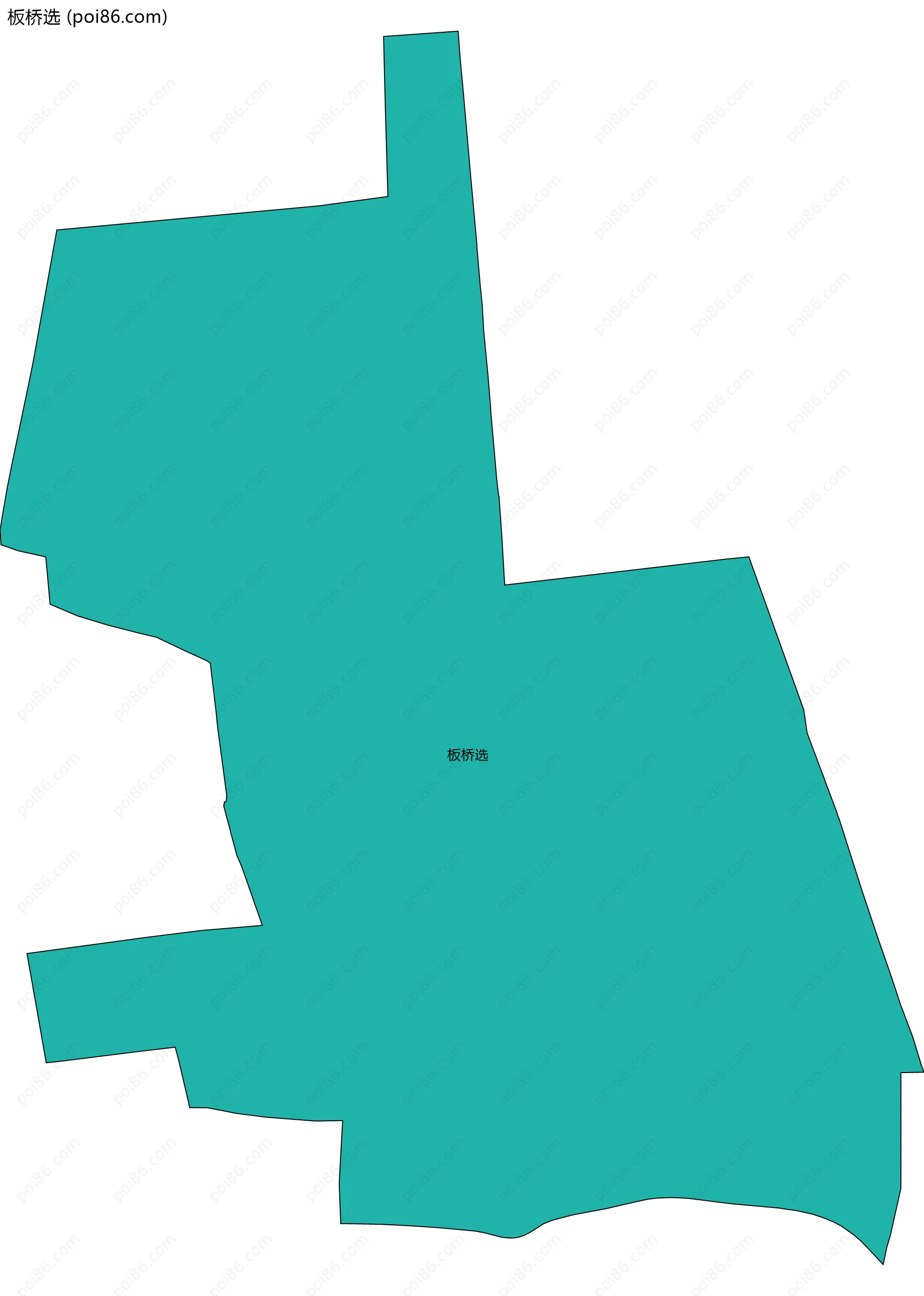 板桥选边界地图