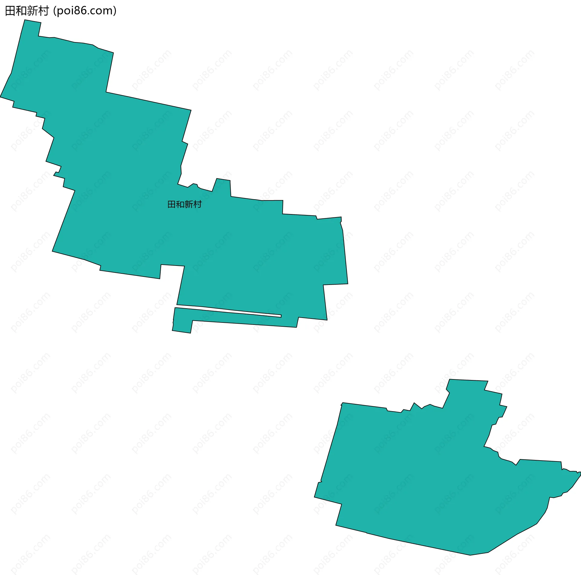 田和新村边界地图