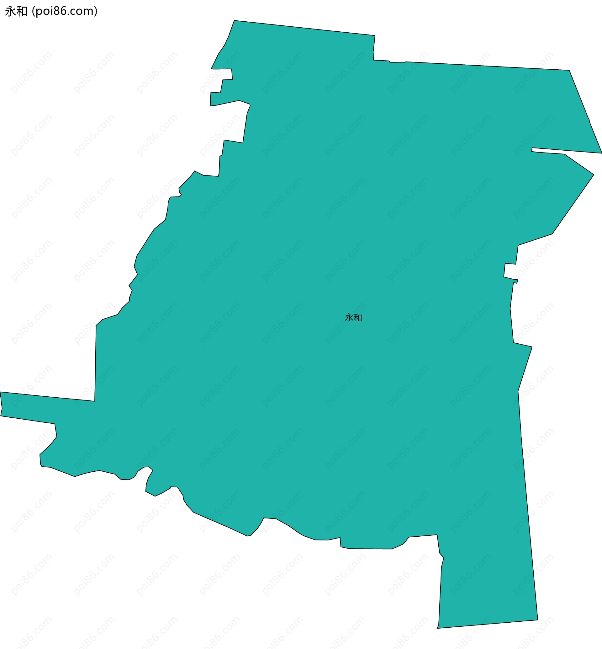 永和边界地图
