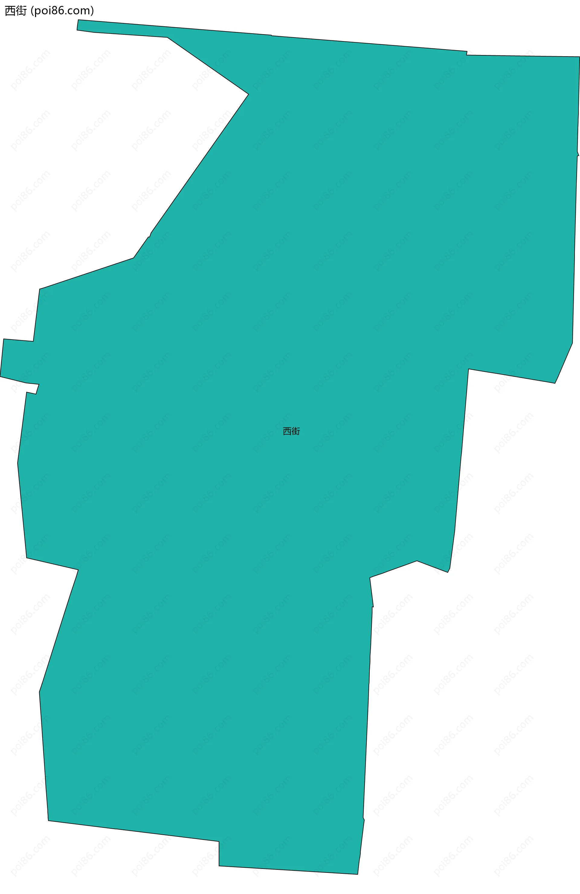 西街边界地图