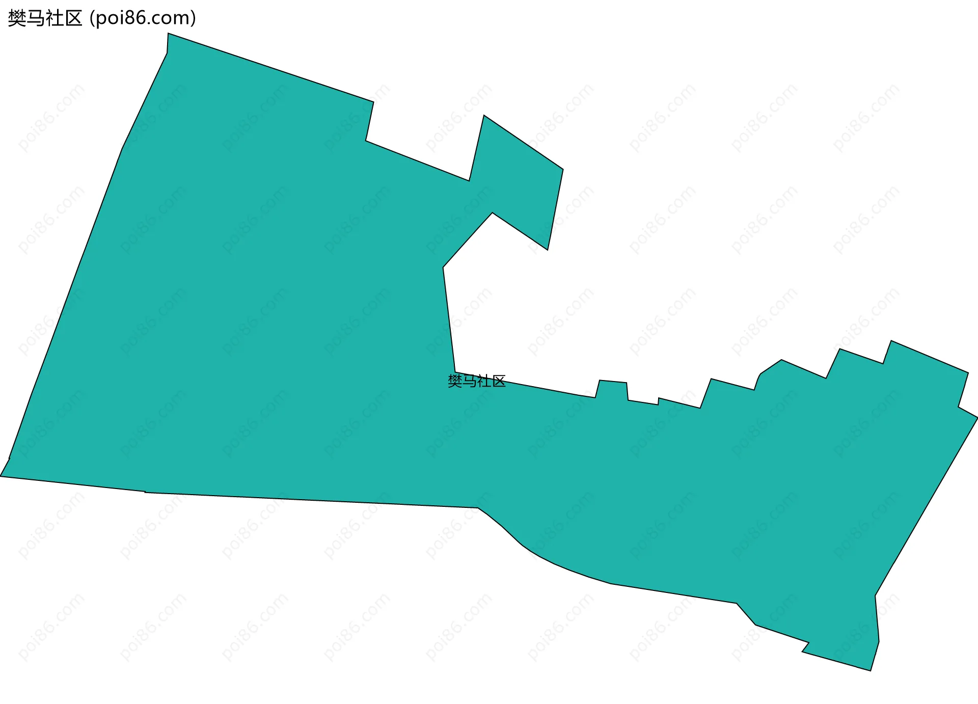 樊马社区边界地图