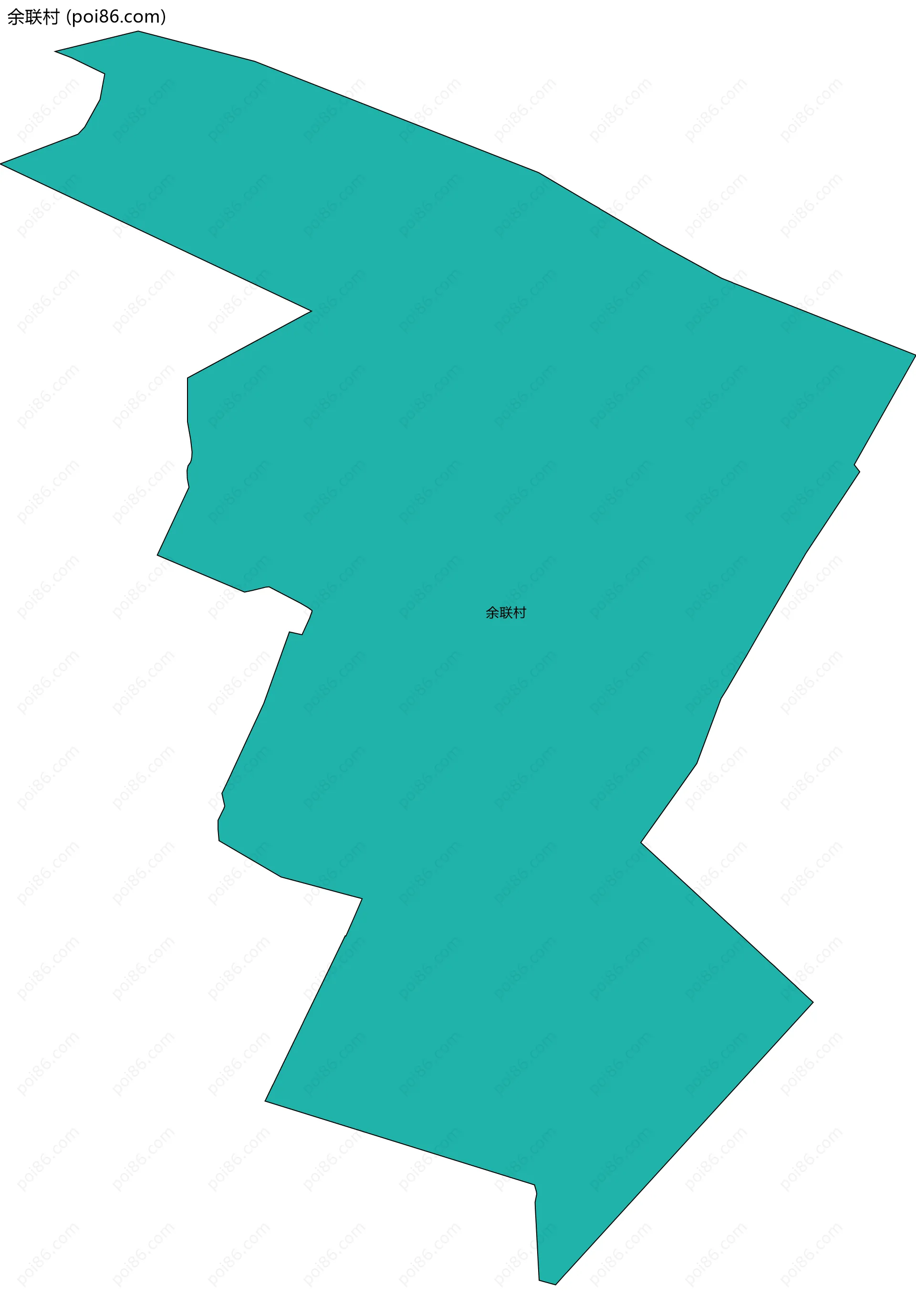 余联村边界地图