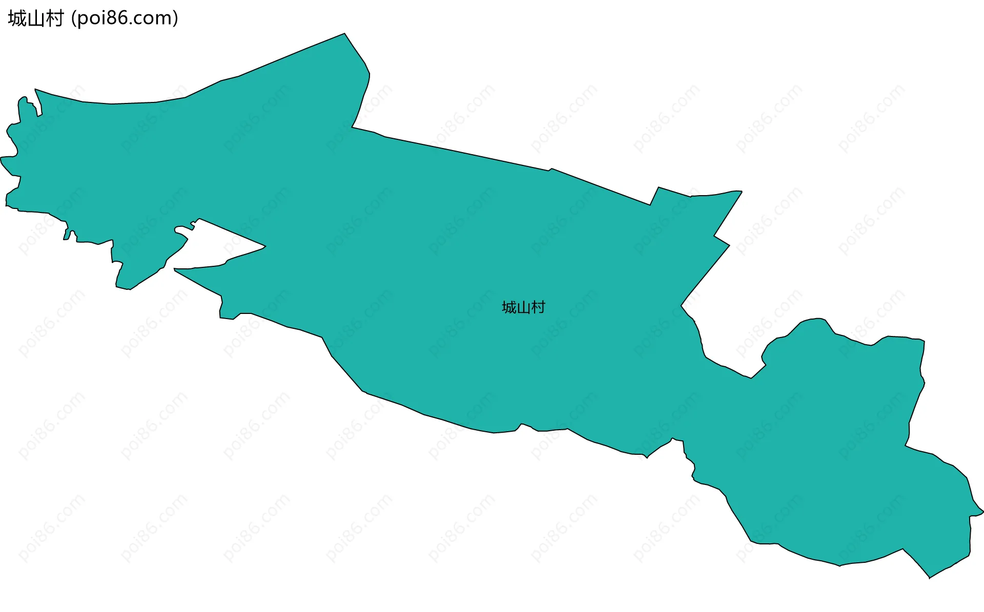 城山村边界地图