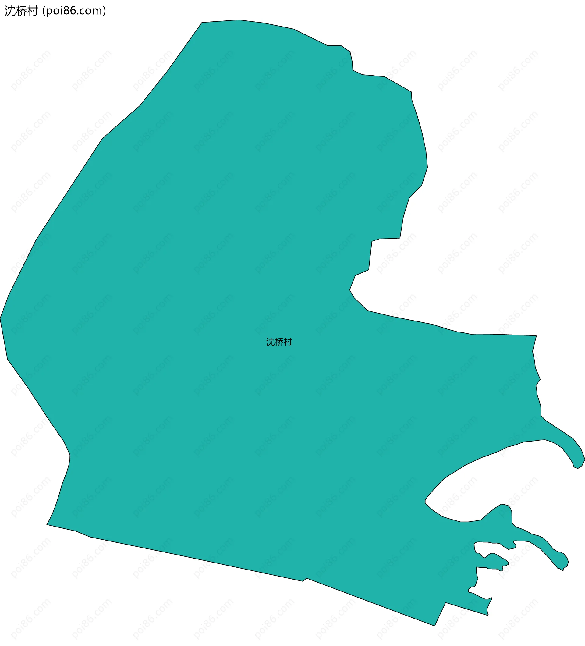 沈桥村边界地图