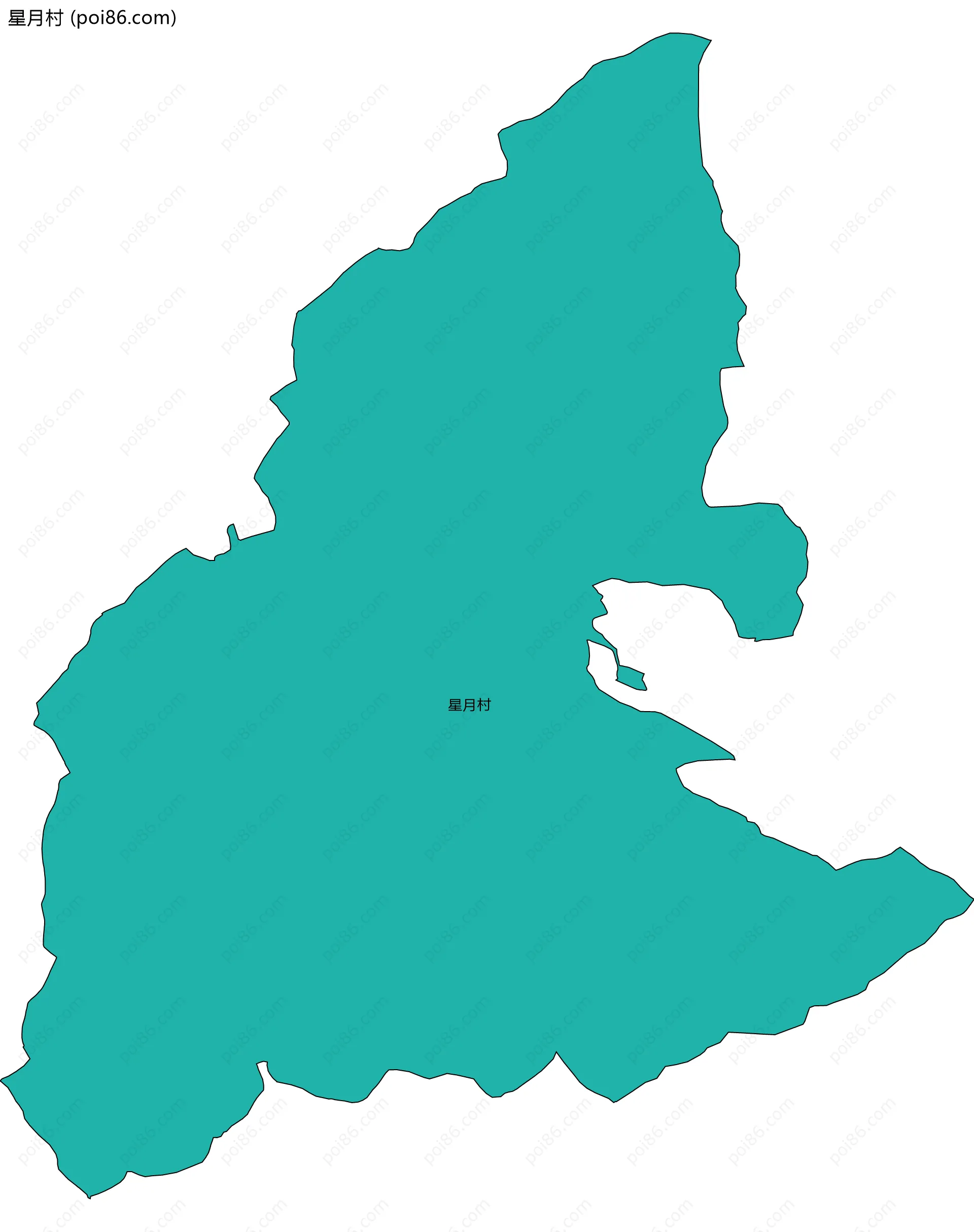 星月村边界地图