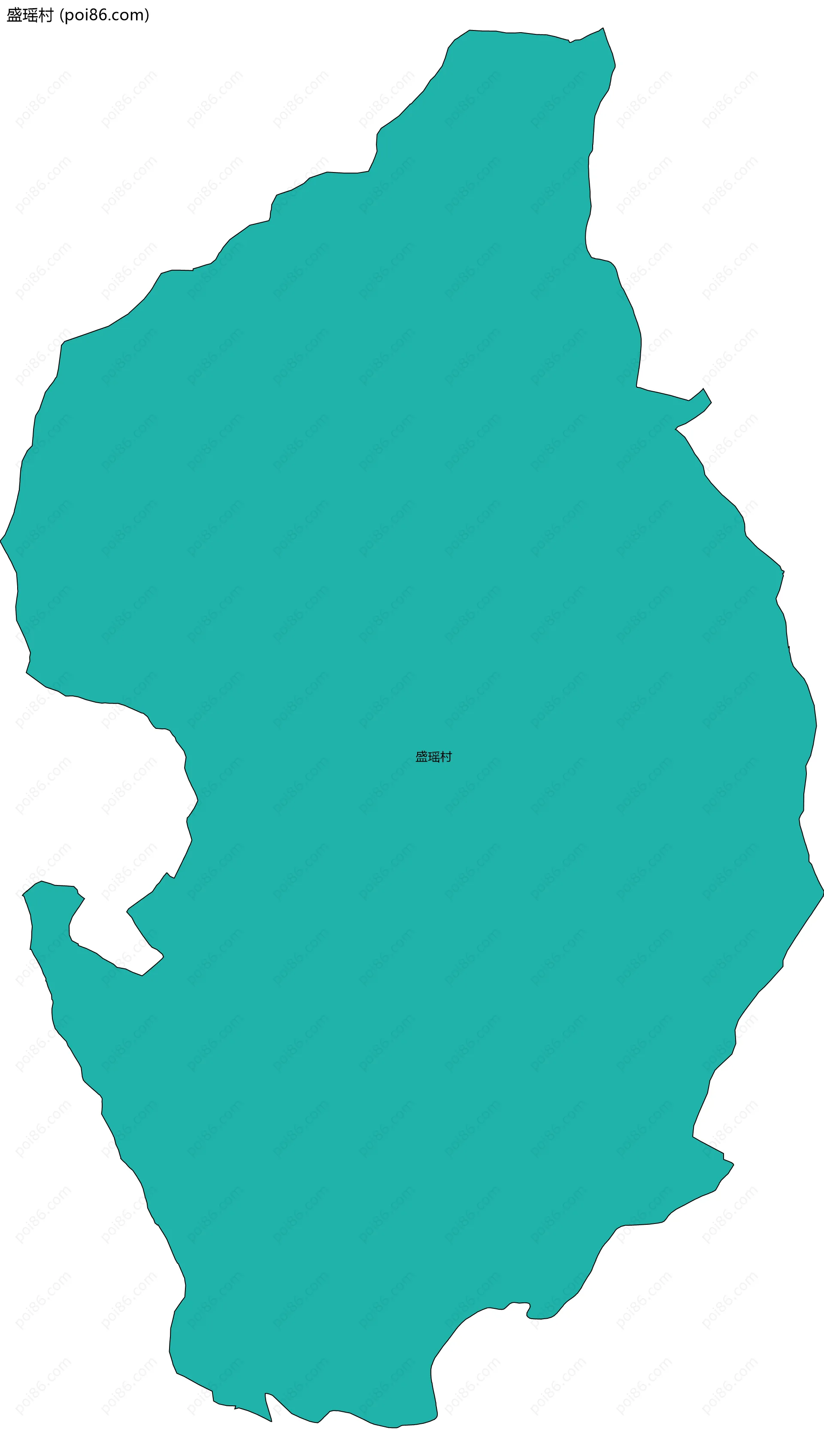 盛瑶村边界地图