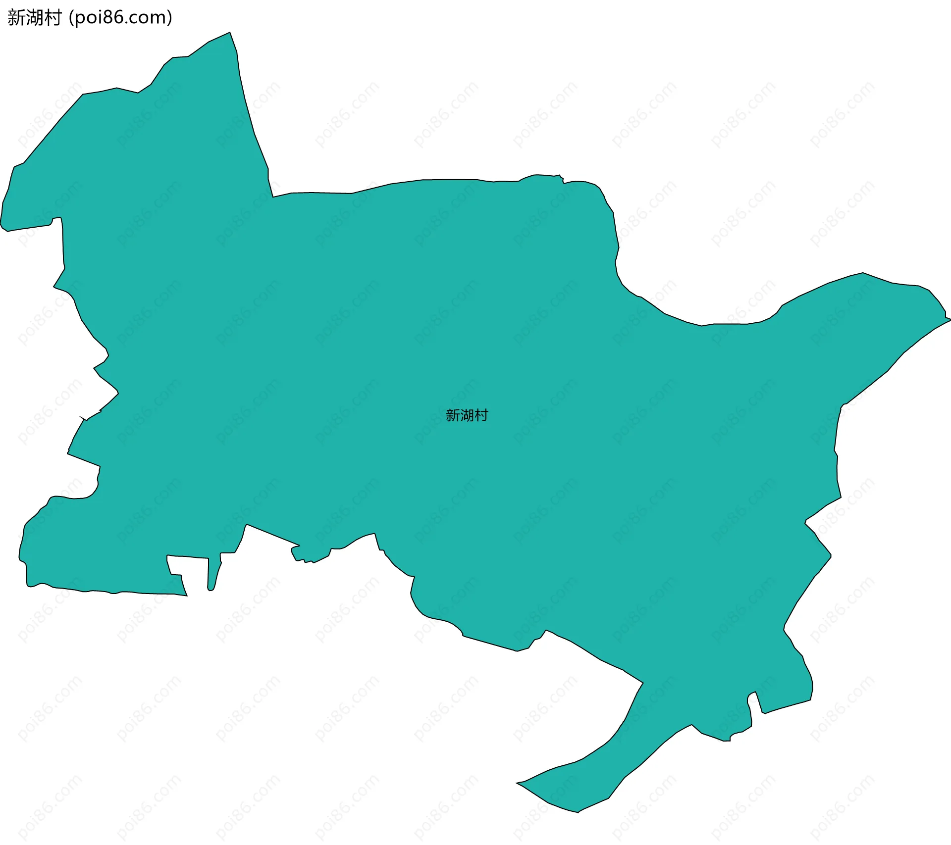 新湖村边界地图