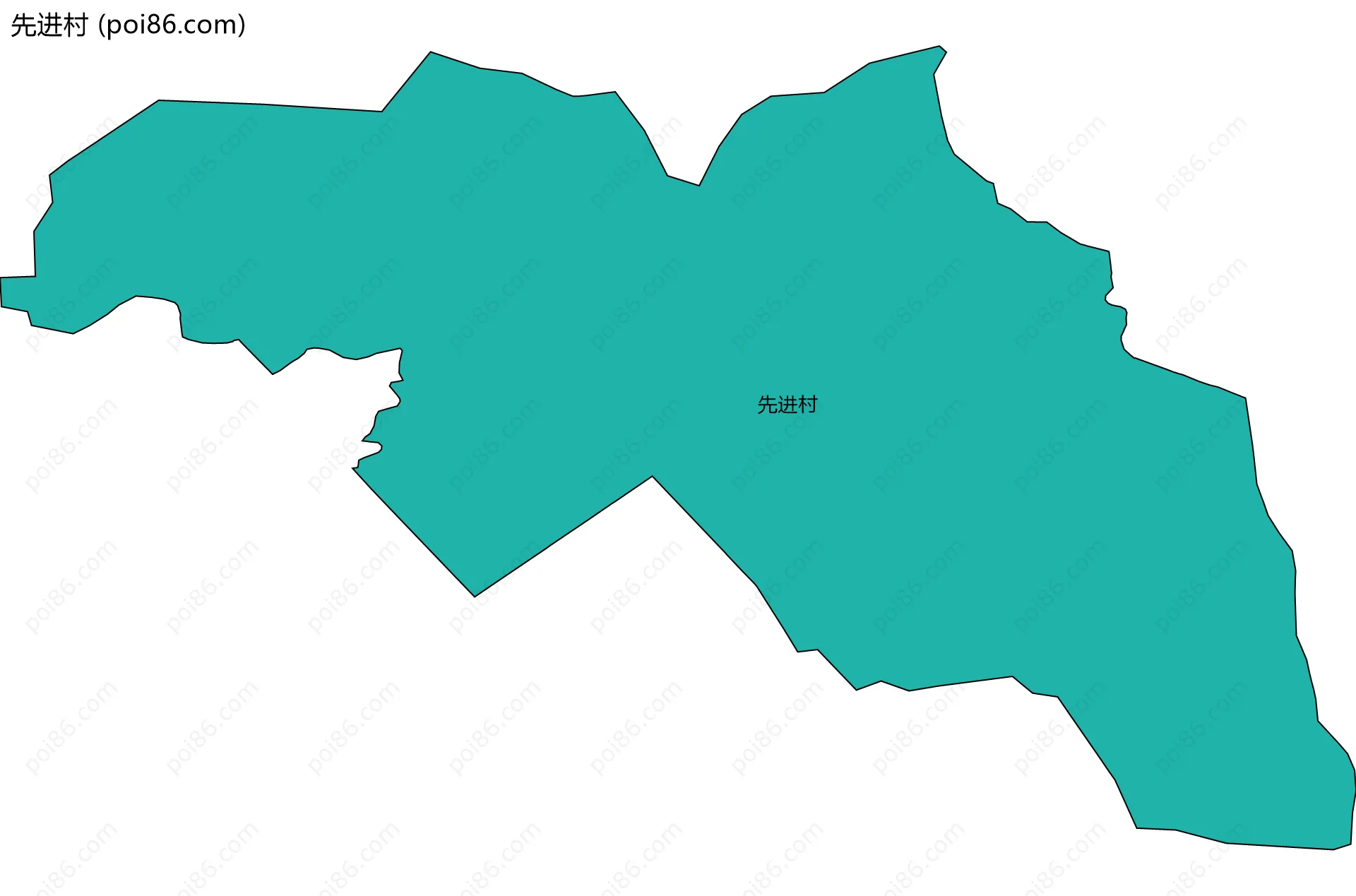 先进村边界地图