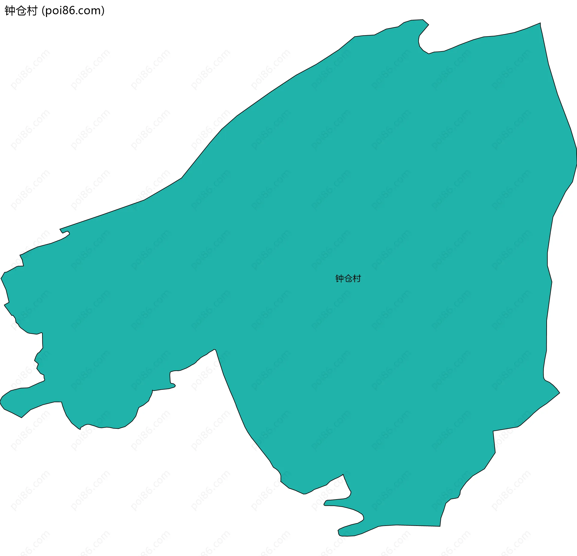 钟仓村边界地图