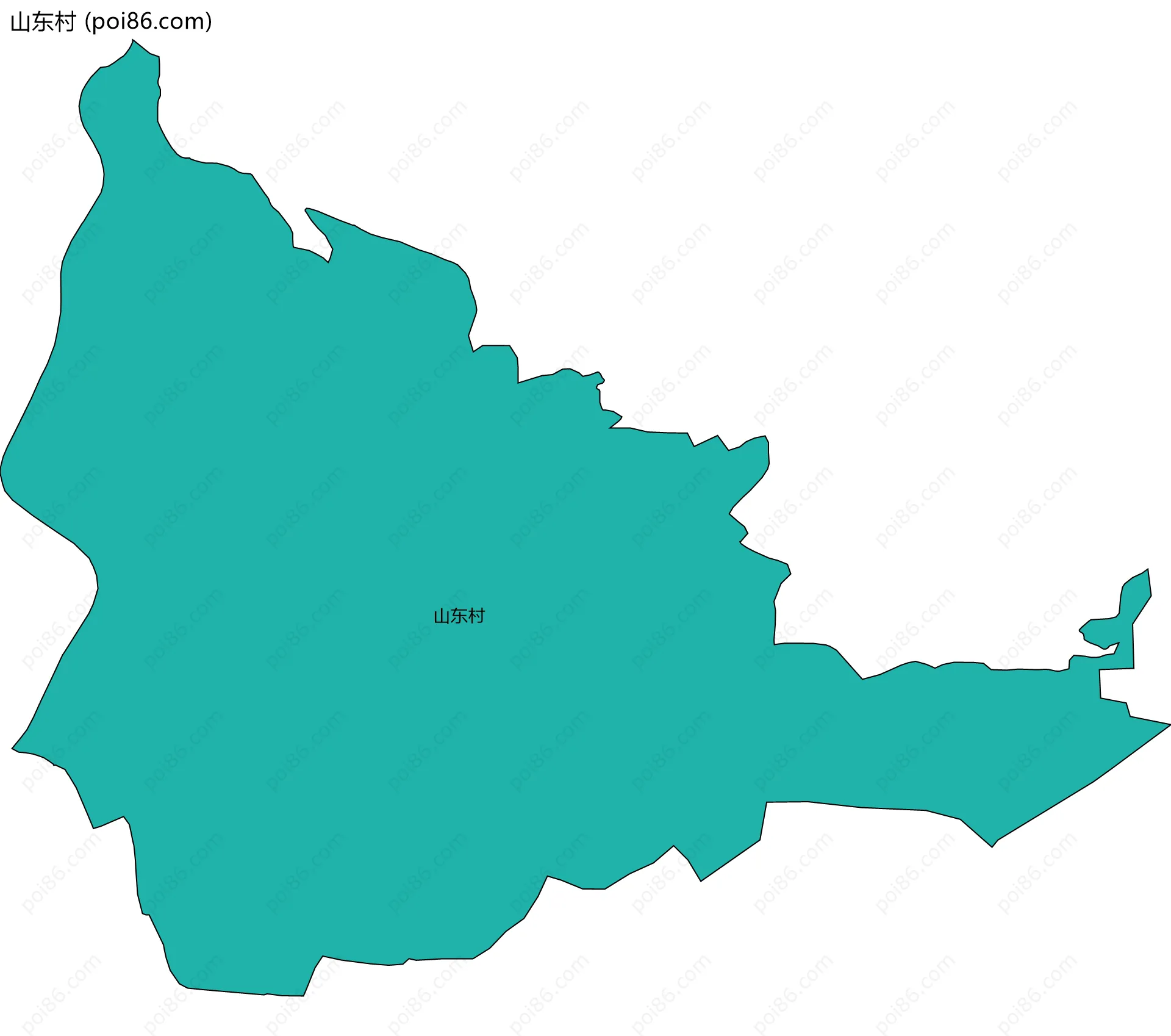 山东村边界地图