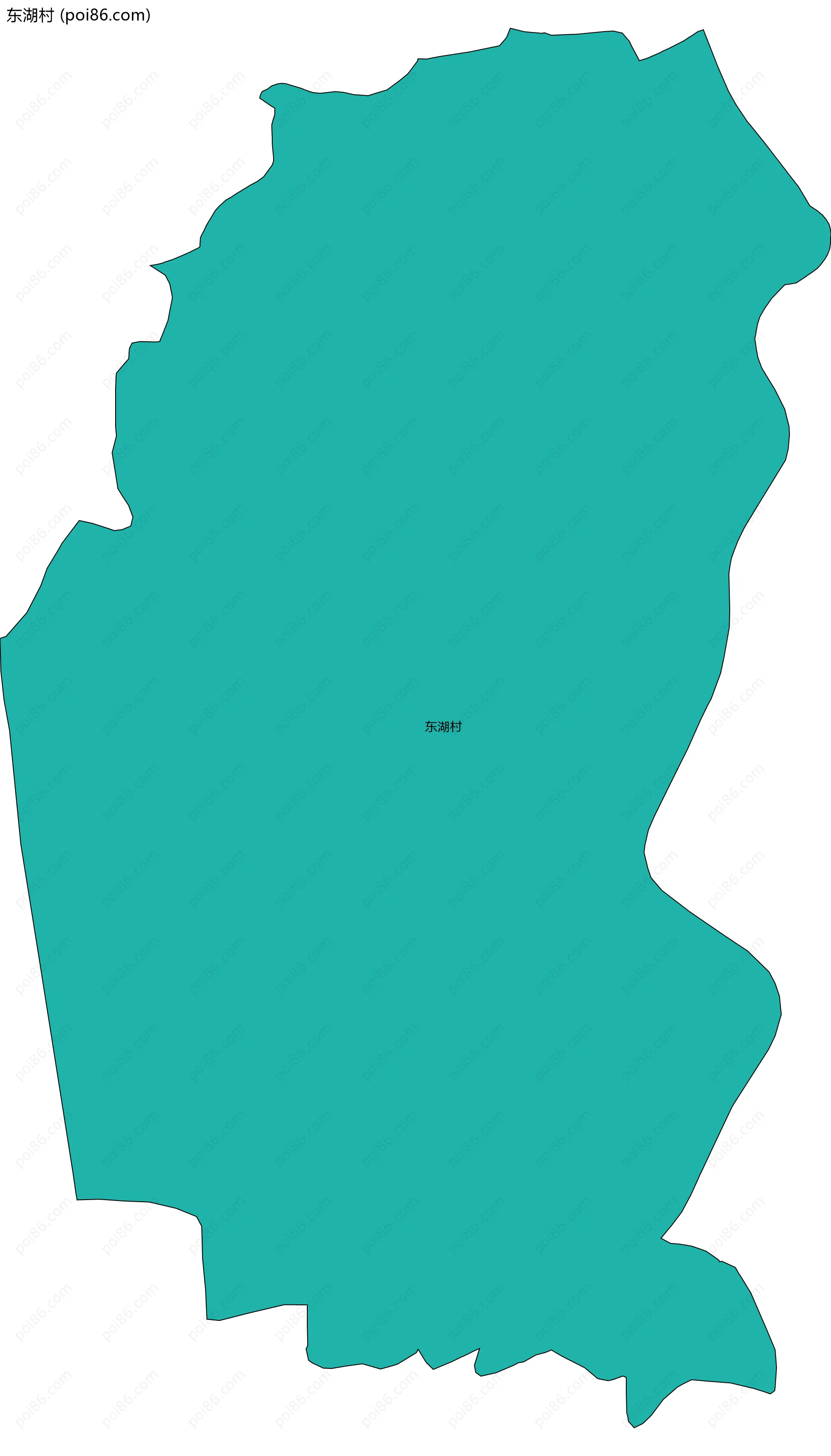 东湖村边界地图