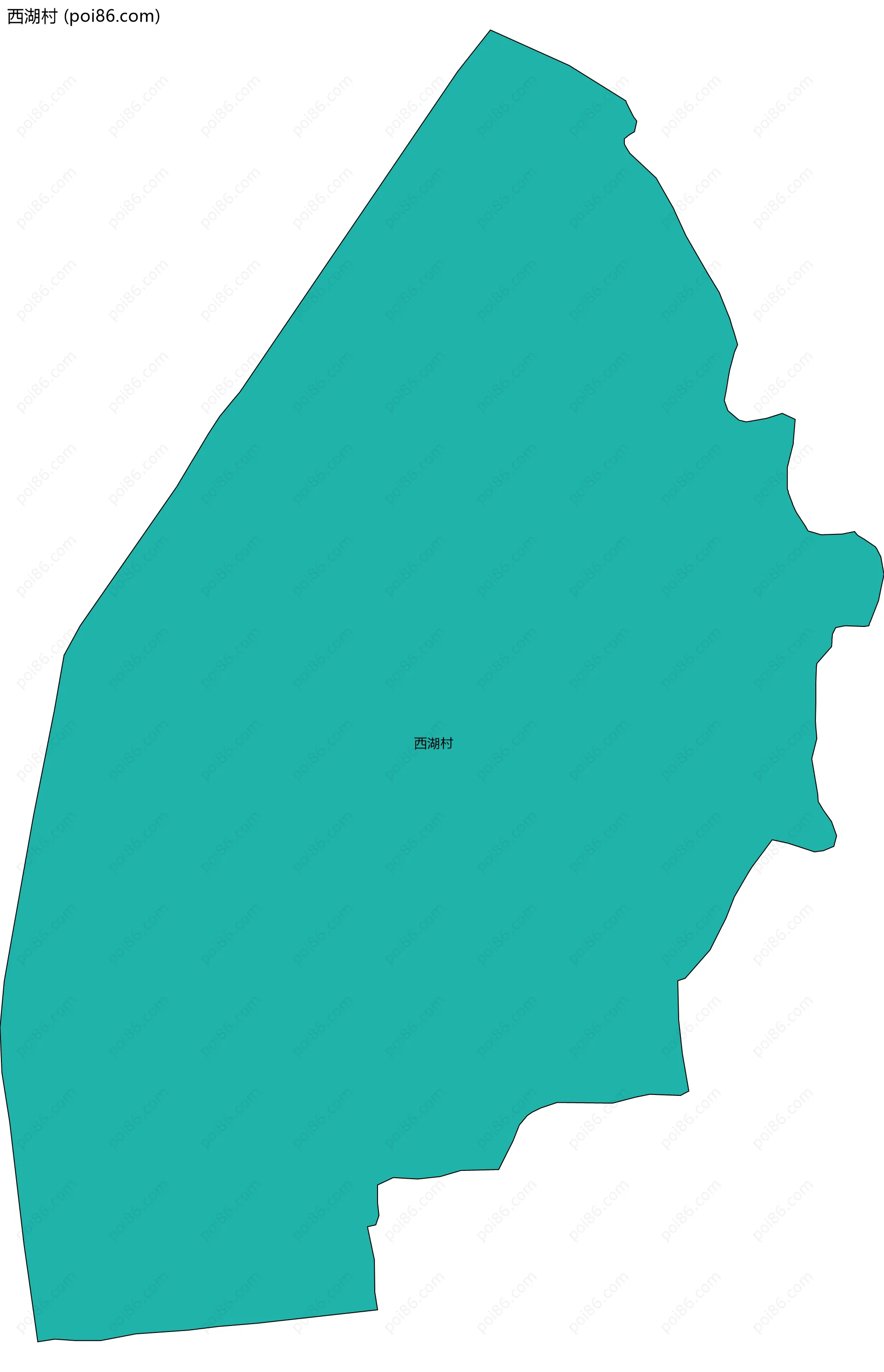 西湖村边界地图