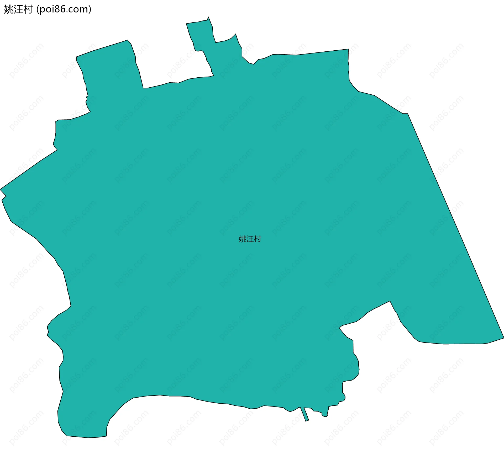 姚汪村边界地图