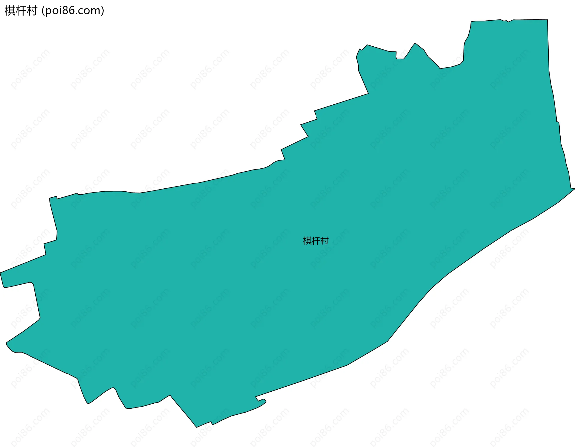 棋杆村边界地图