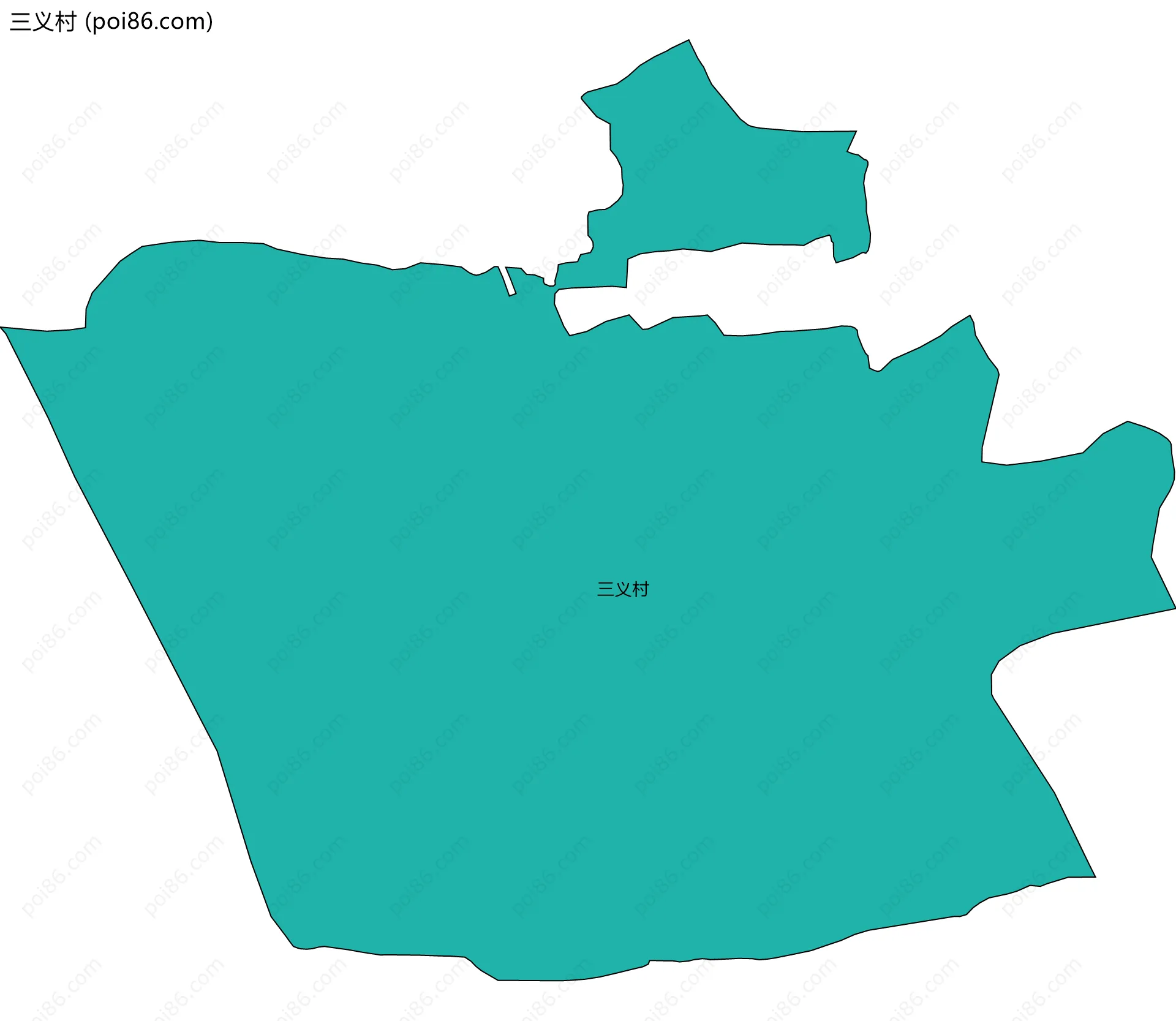 三义村边界地图