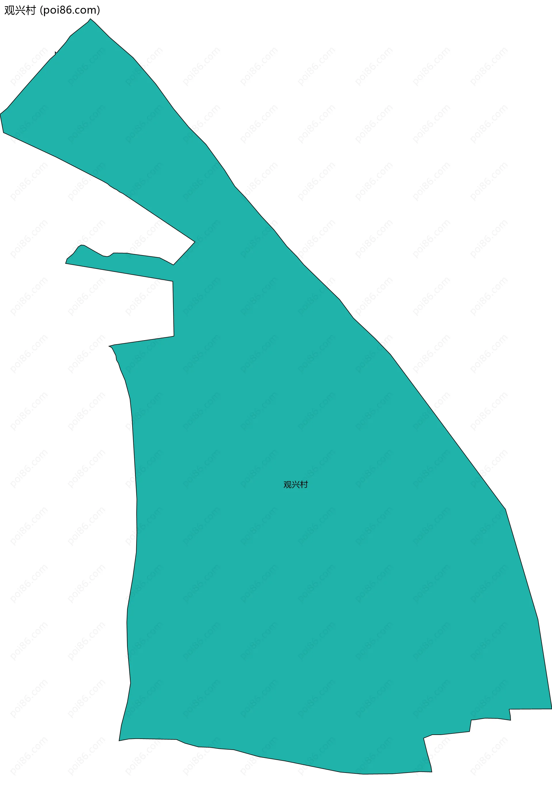 观兴村边界地图