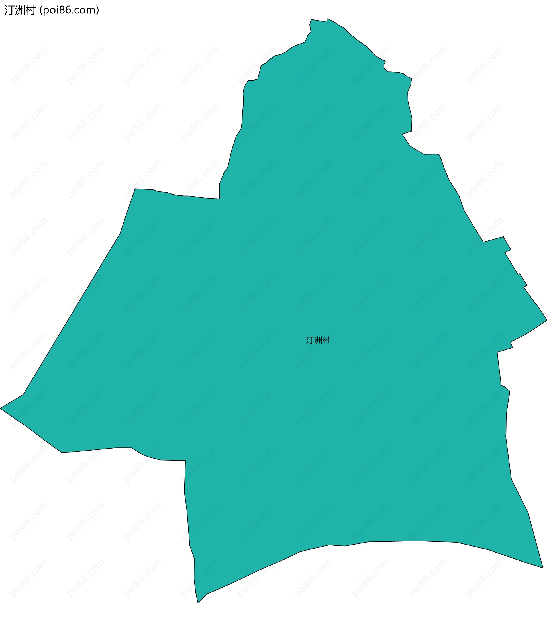 汀洲村边界地图