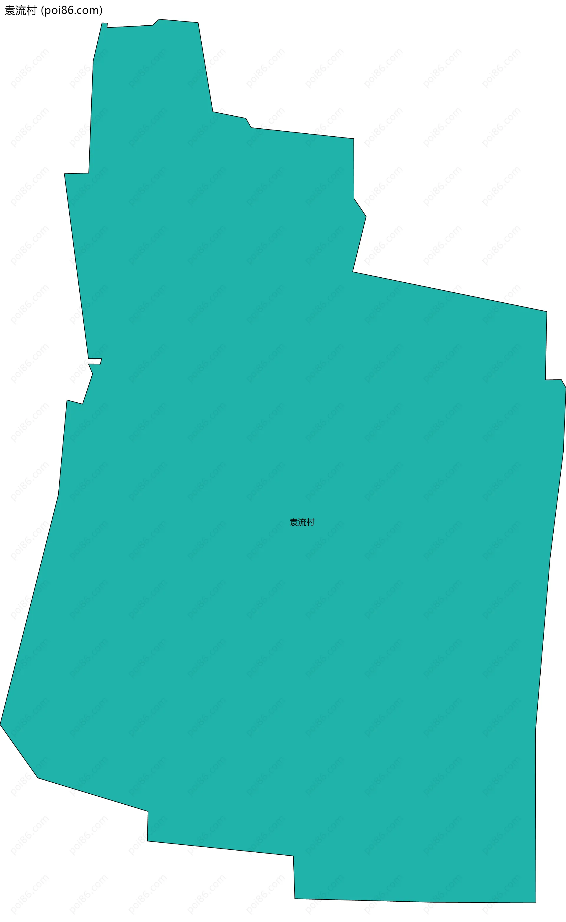 袁流村边界地图