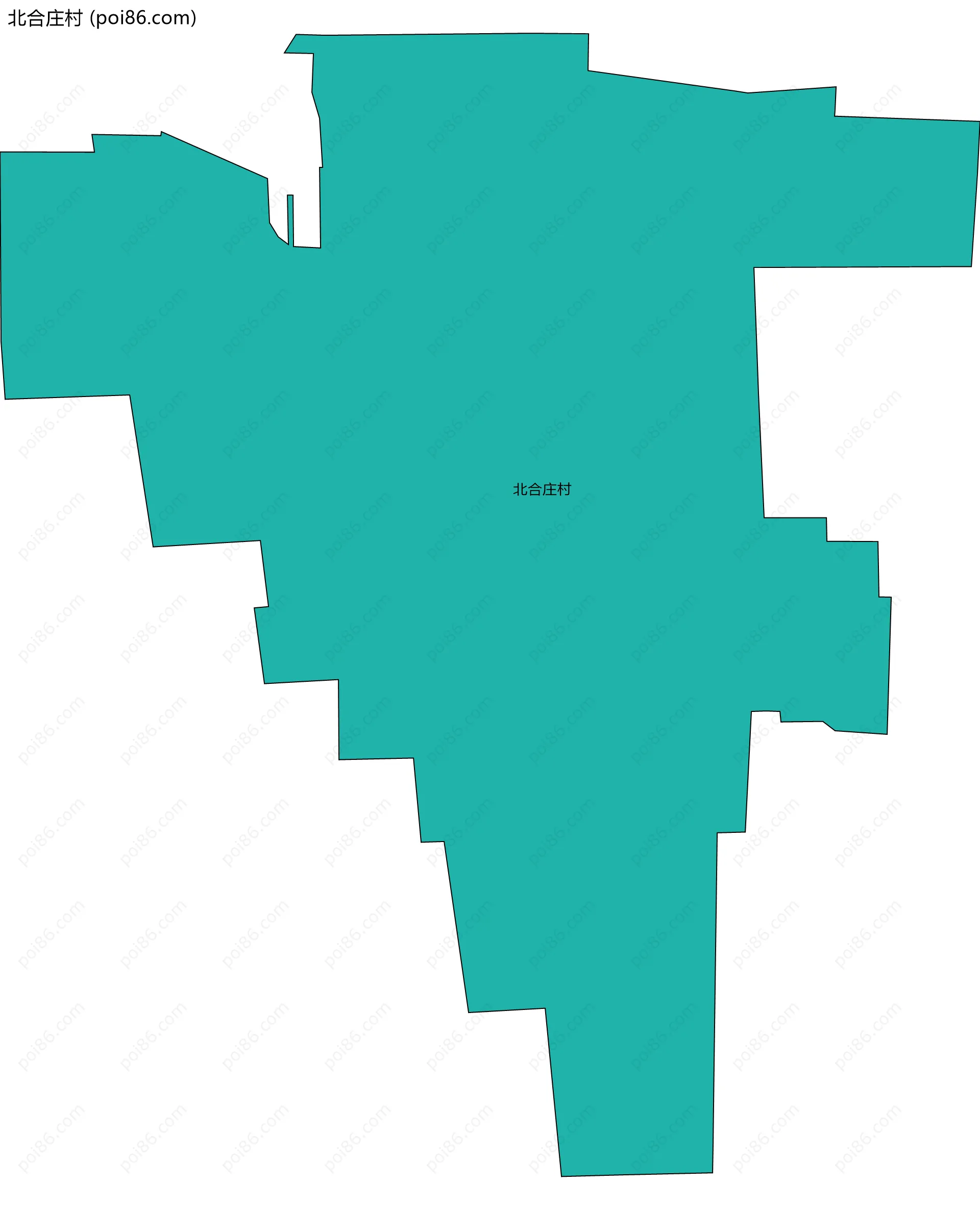 北合庄村边界地图
