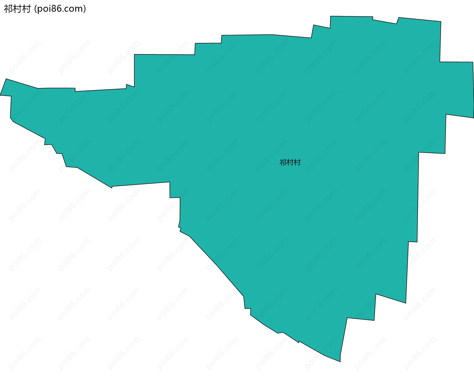 祁村村边界地图