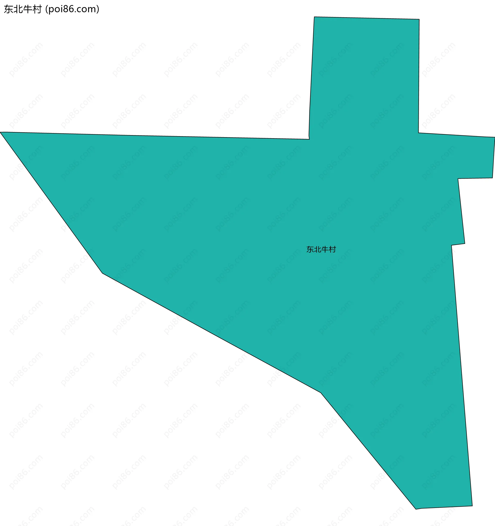 东北牛村边界地图