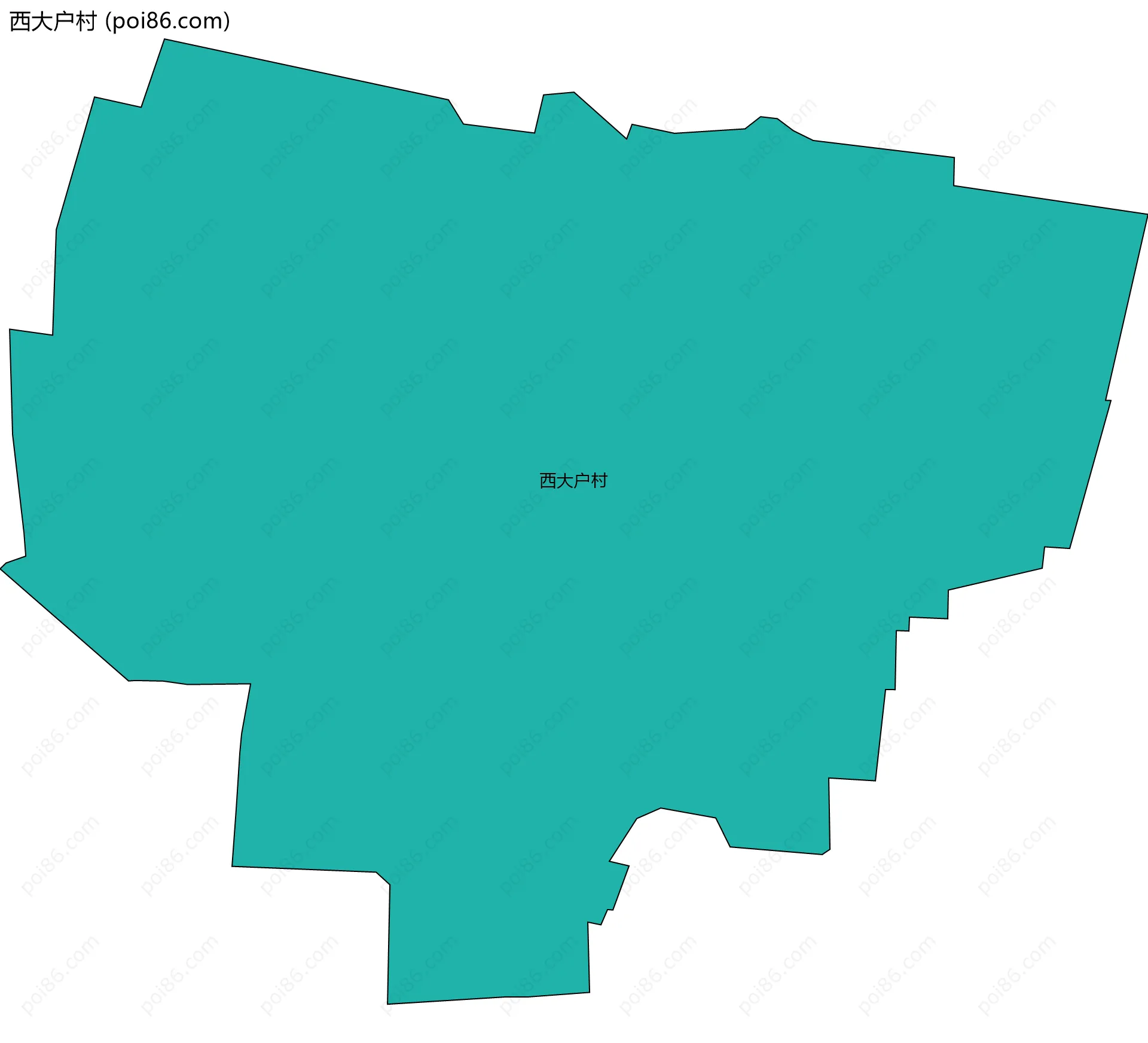 西大户村边界地图