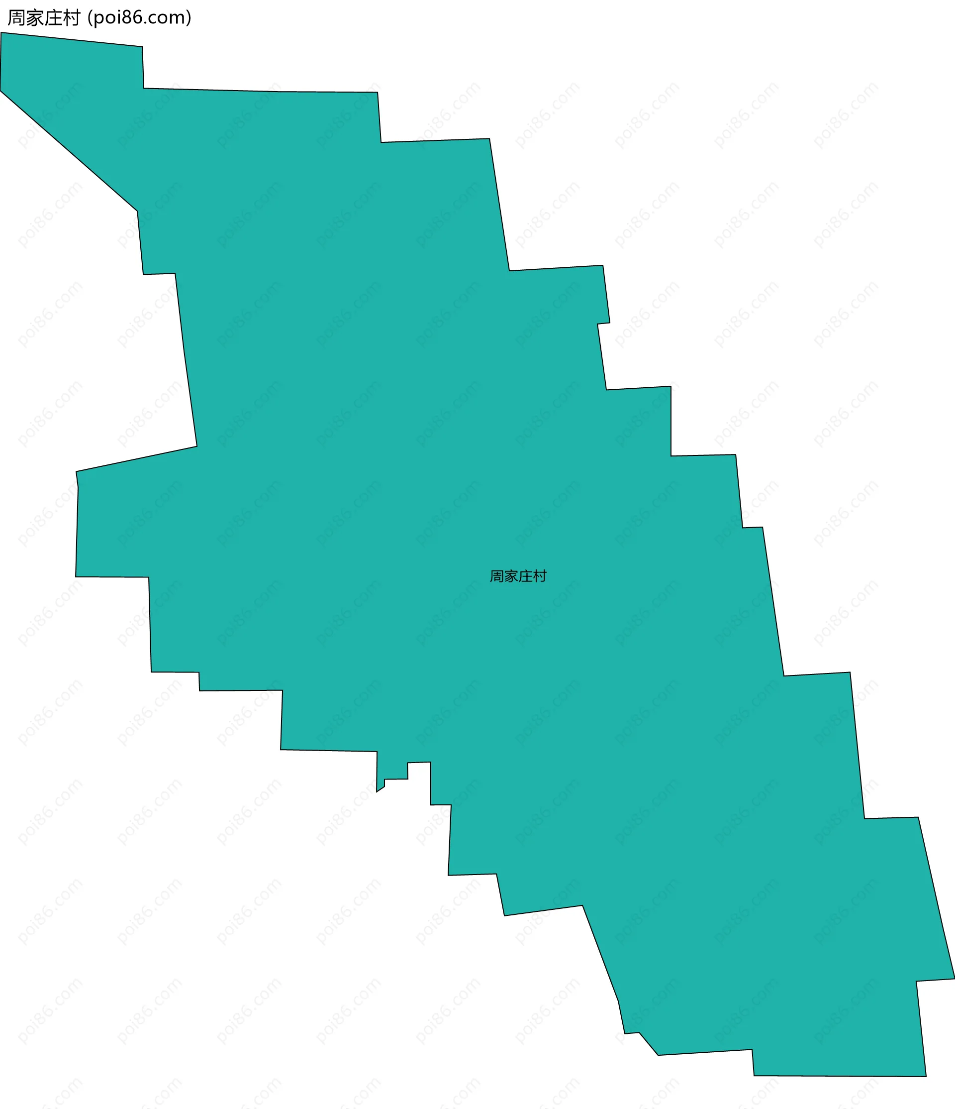周家庄村边界地图