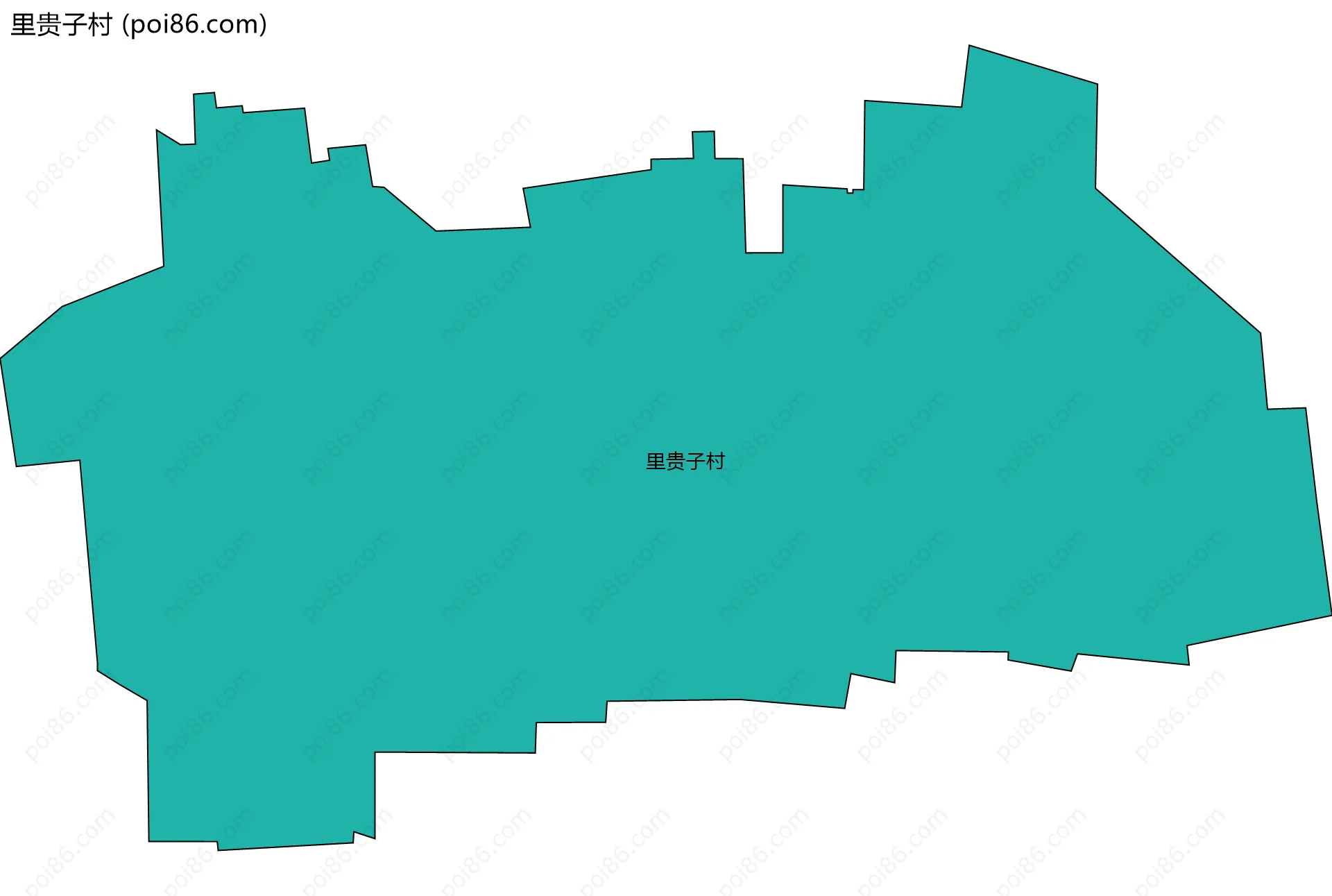 里贵子村边界地图