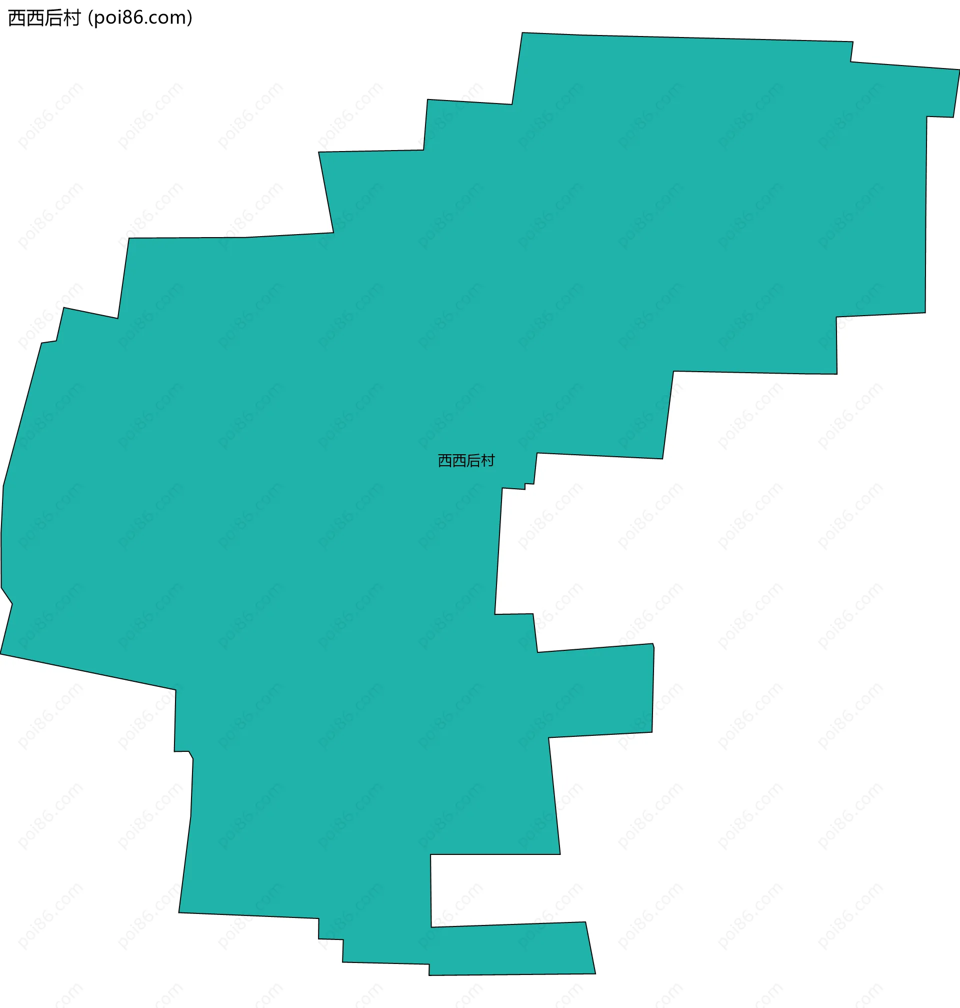 西西后村边界地图