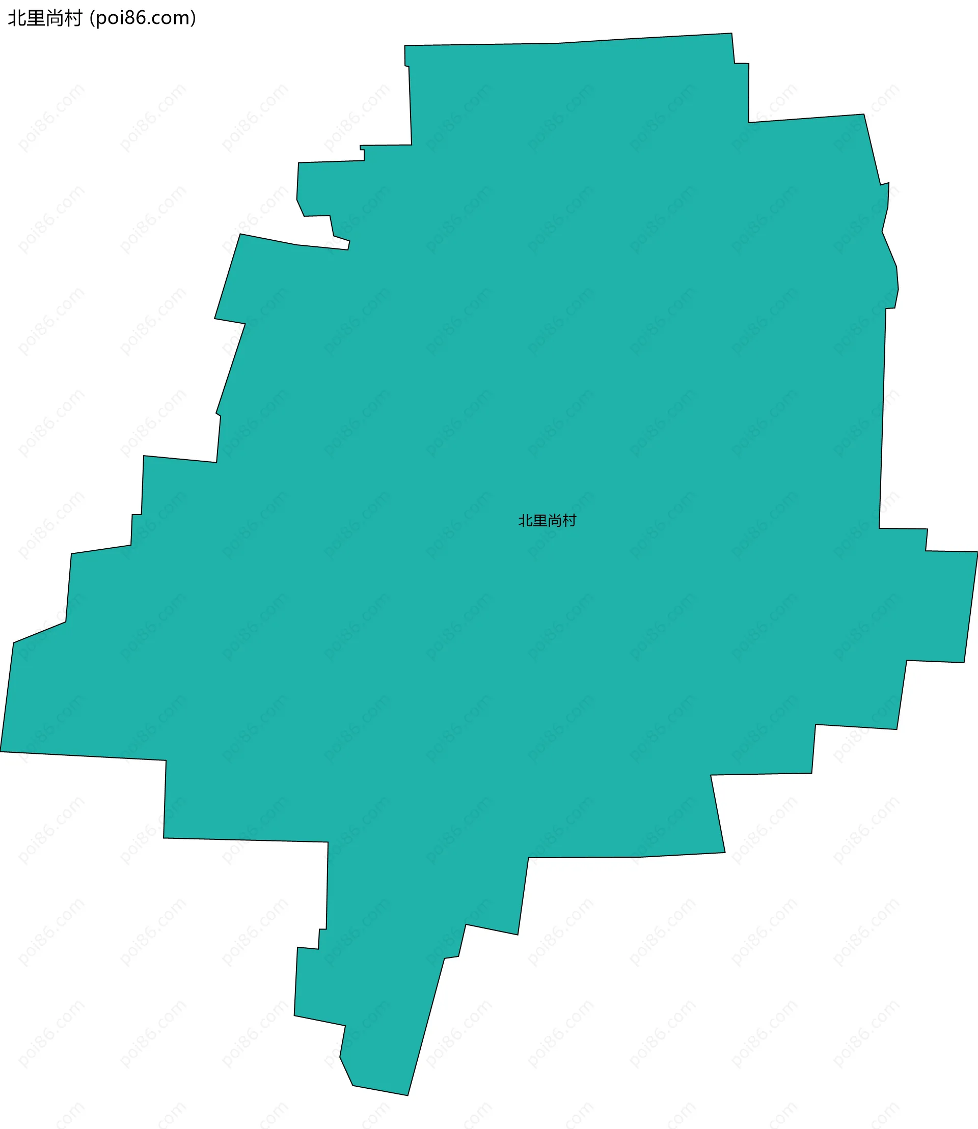 北里尚村边界地图