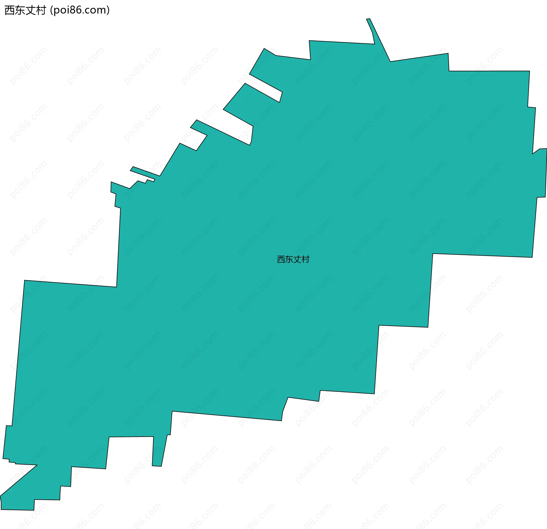 西东丈村边界地图