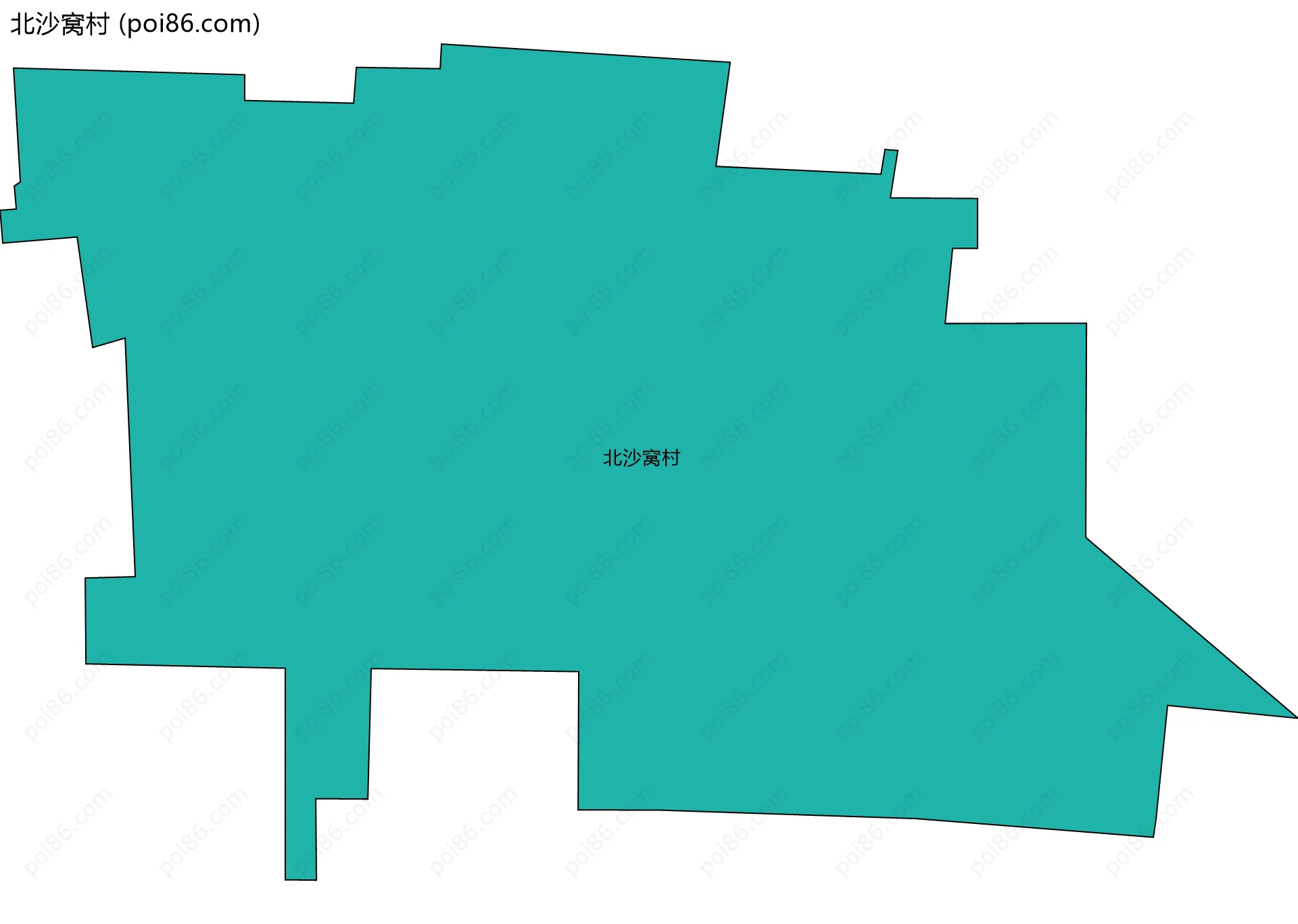 北沙窝村边界地图