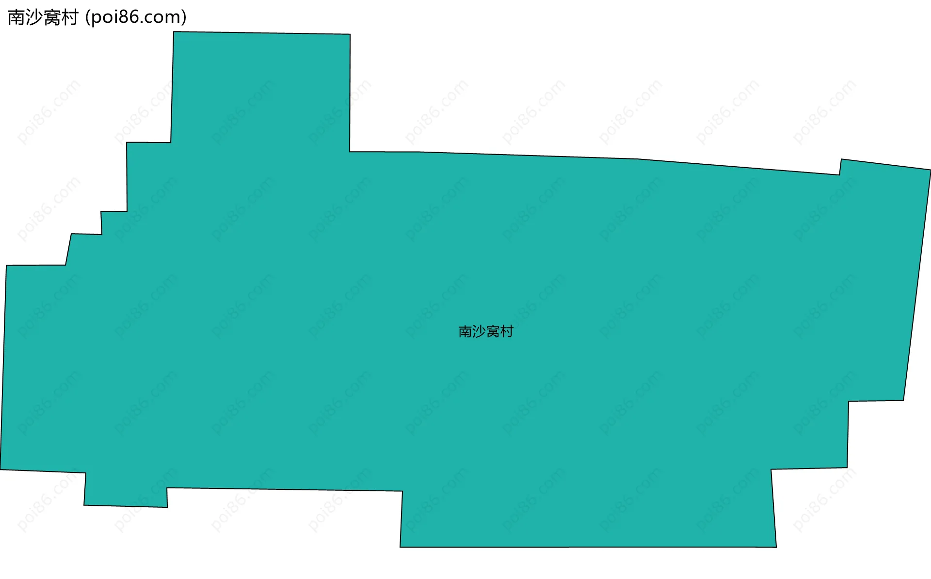 南沙窝村边界地图