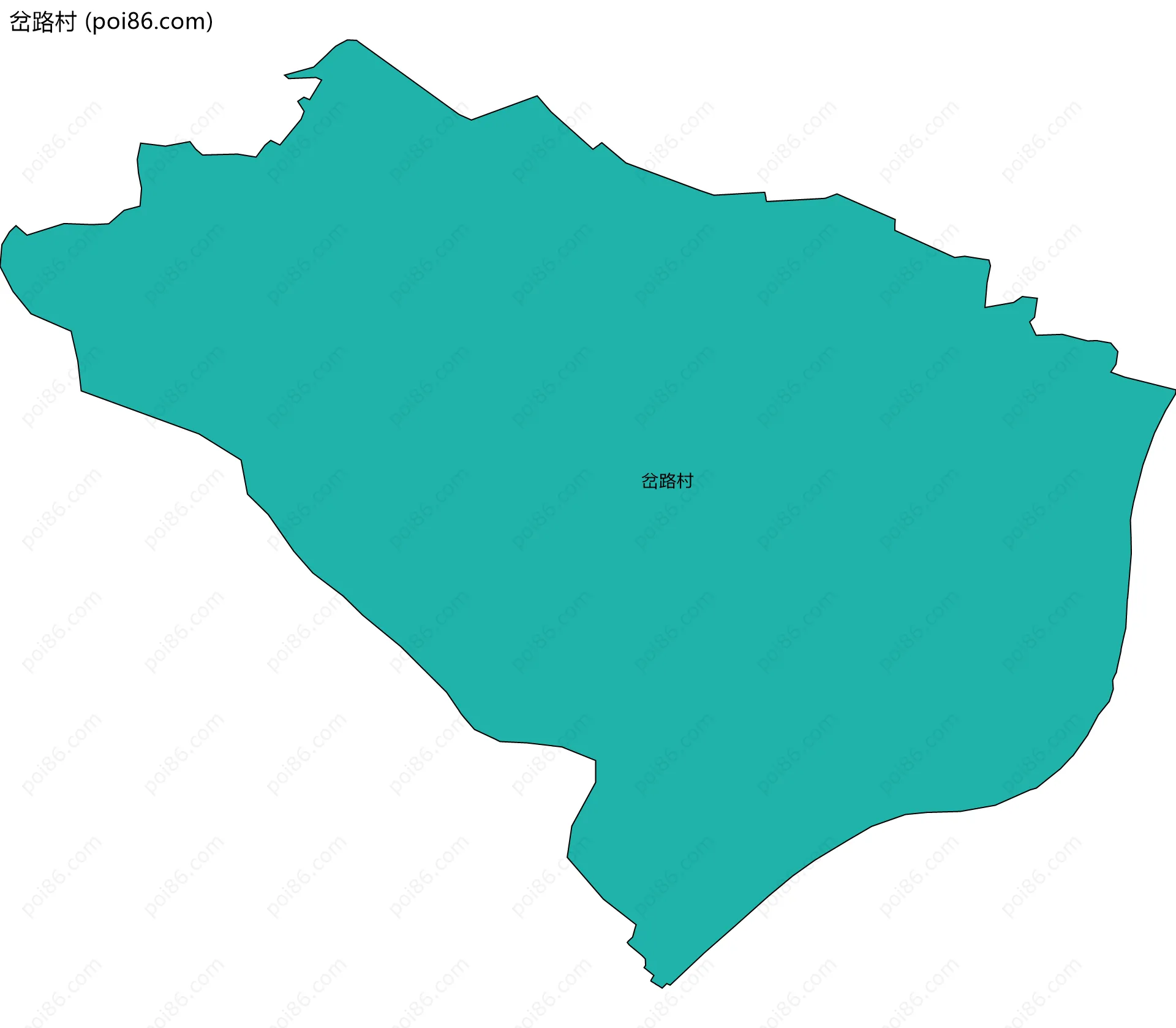 岔路村边界地图