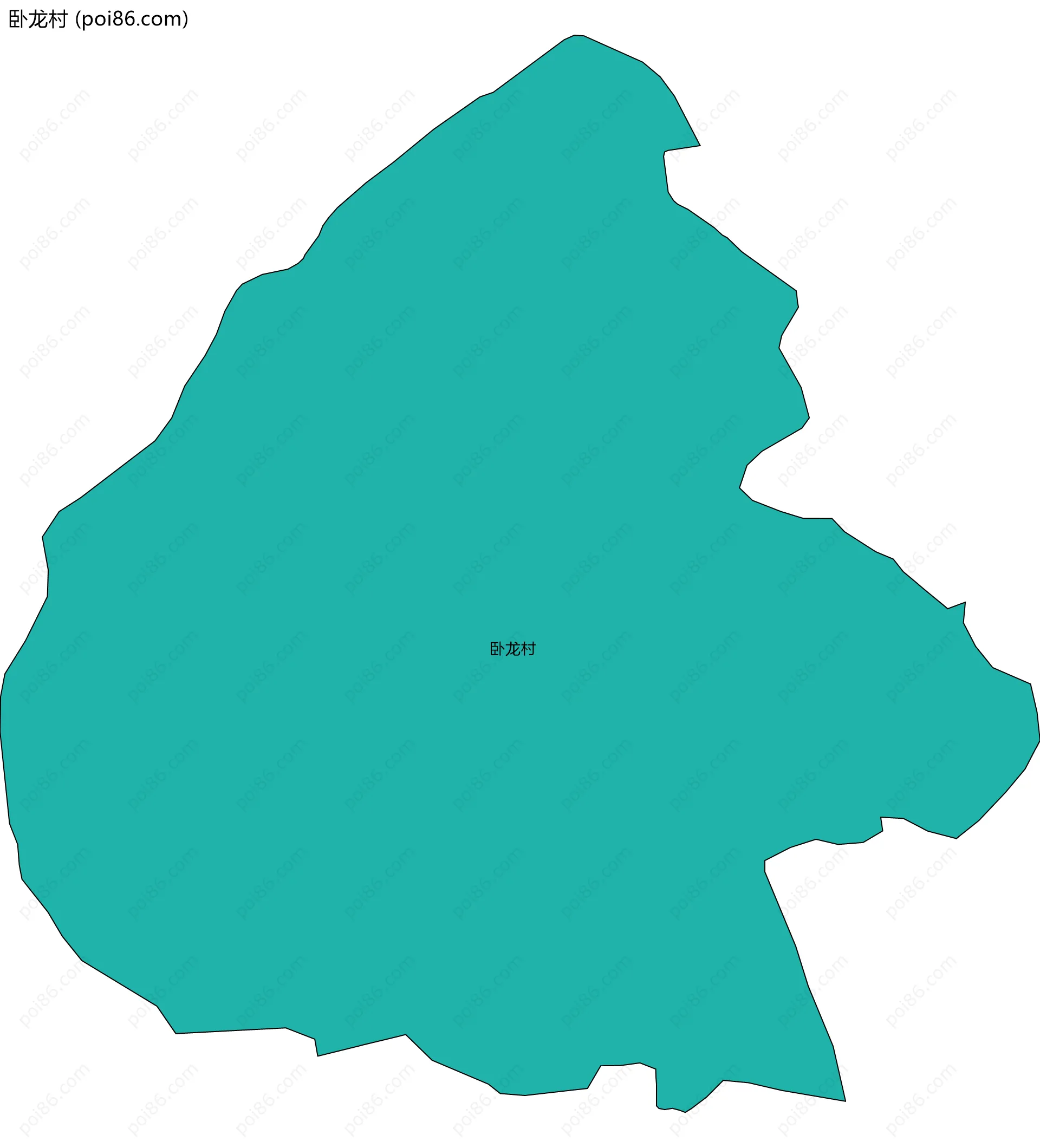 卧龙村边界地图