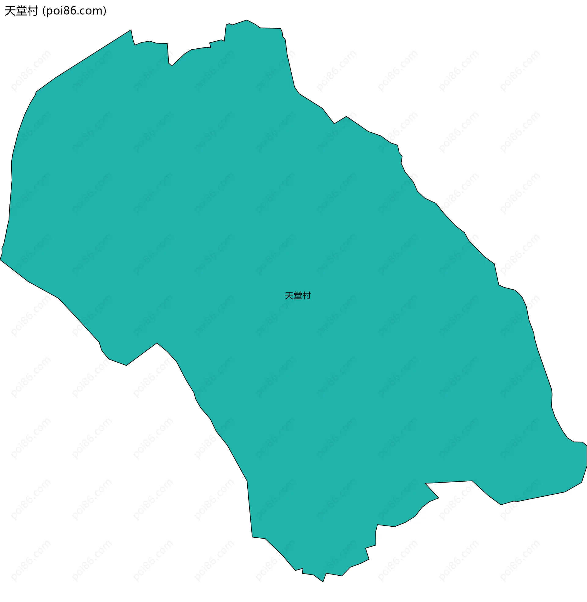 天堂村边界地图