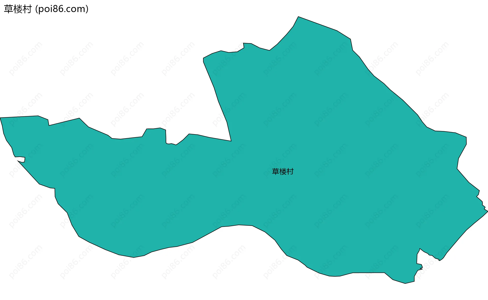草楼村边界地图