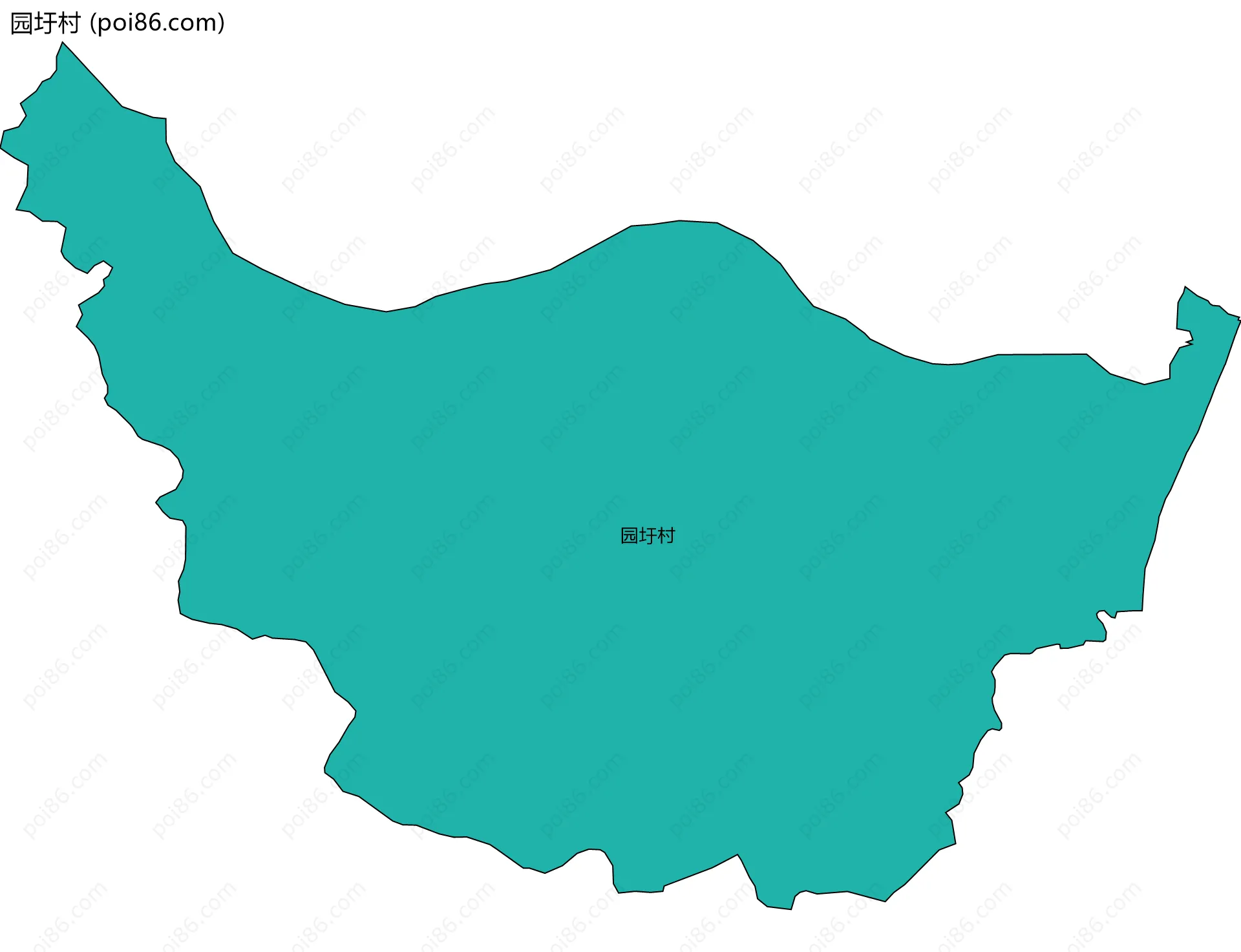 园圩村边界地图