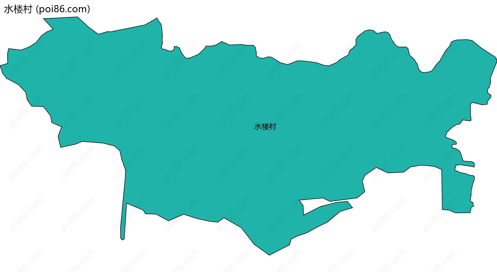 水楼村边界地图