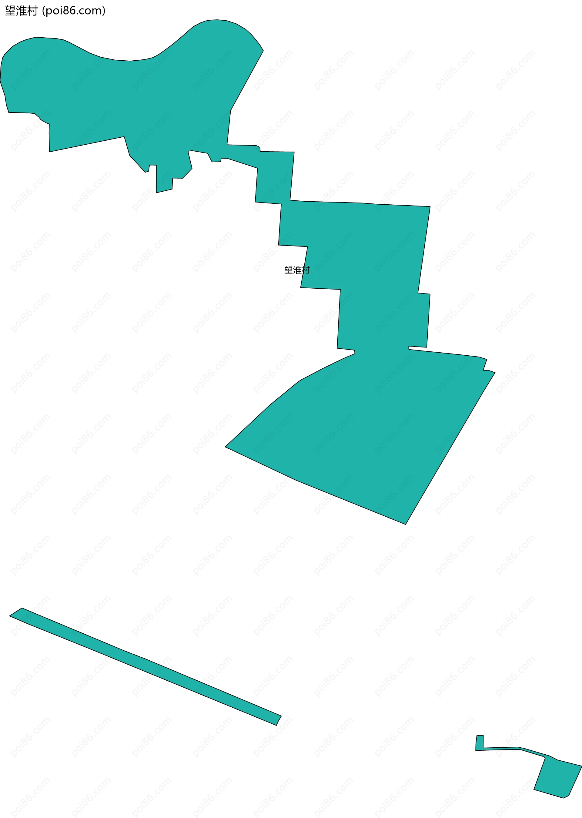 望淮村边界地图