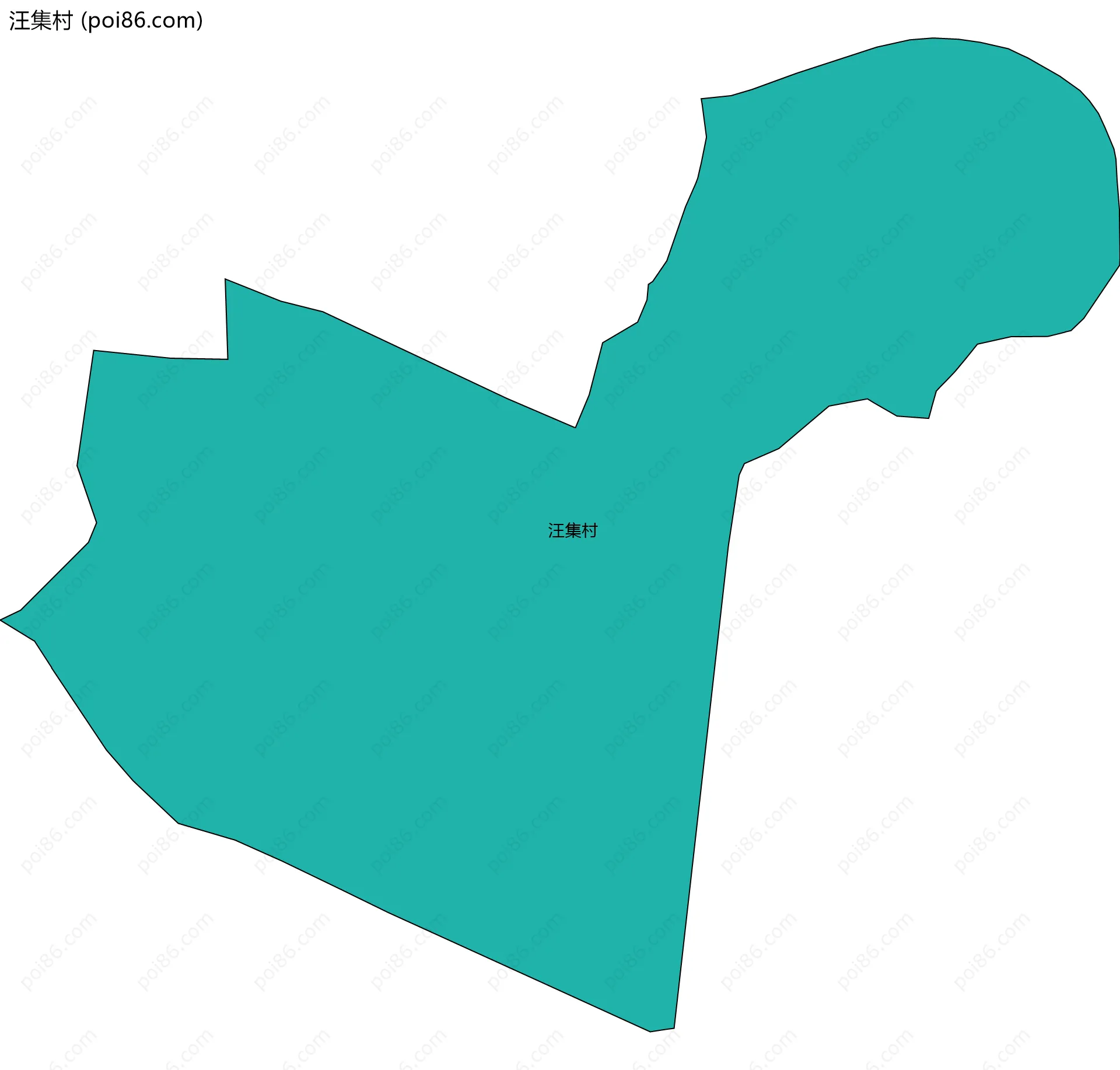 汪集村边界地图