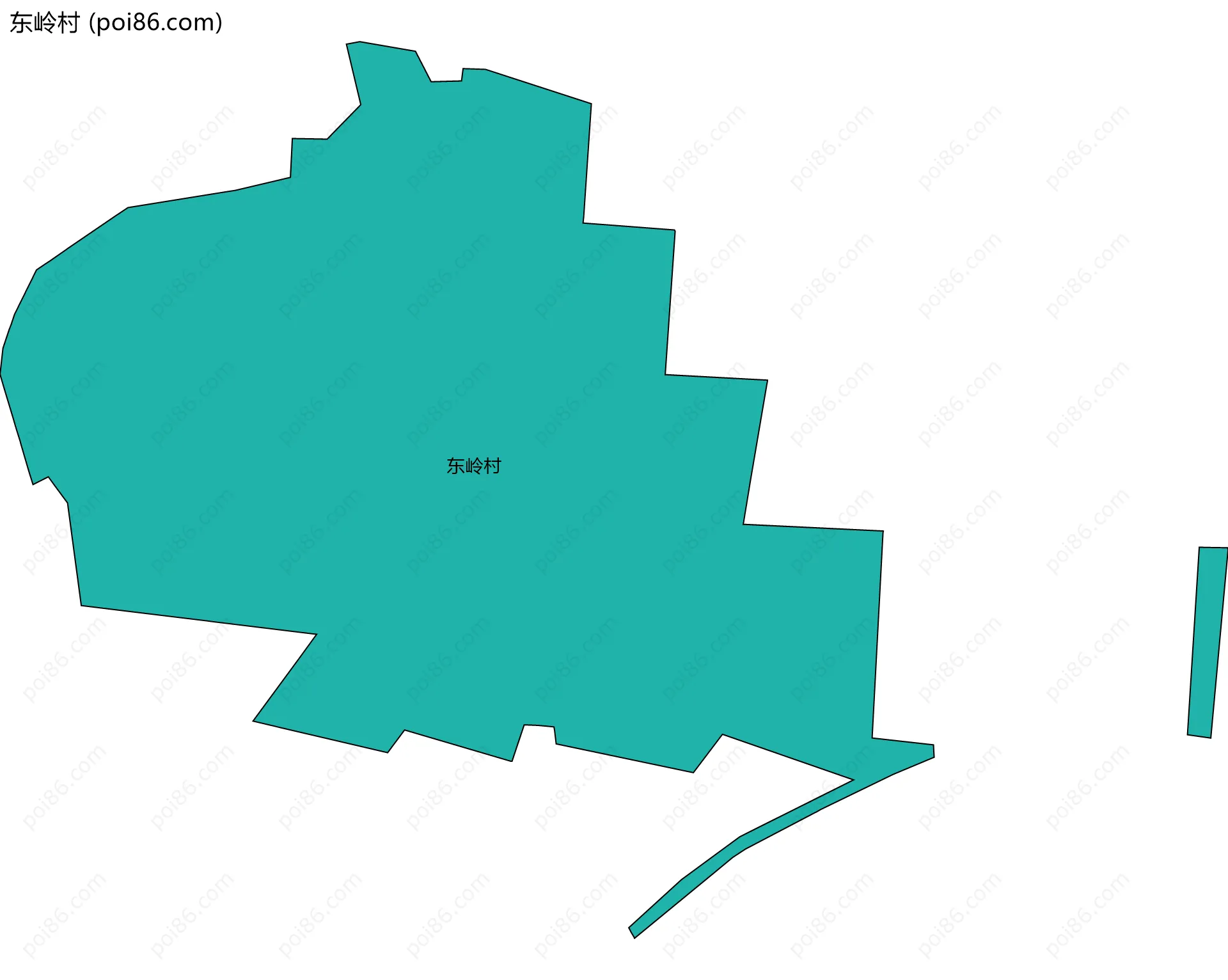东岭村边界地图