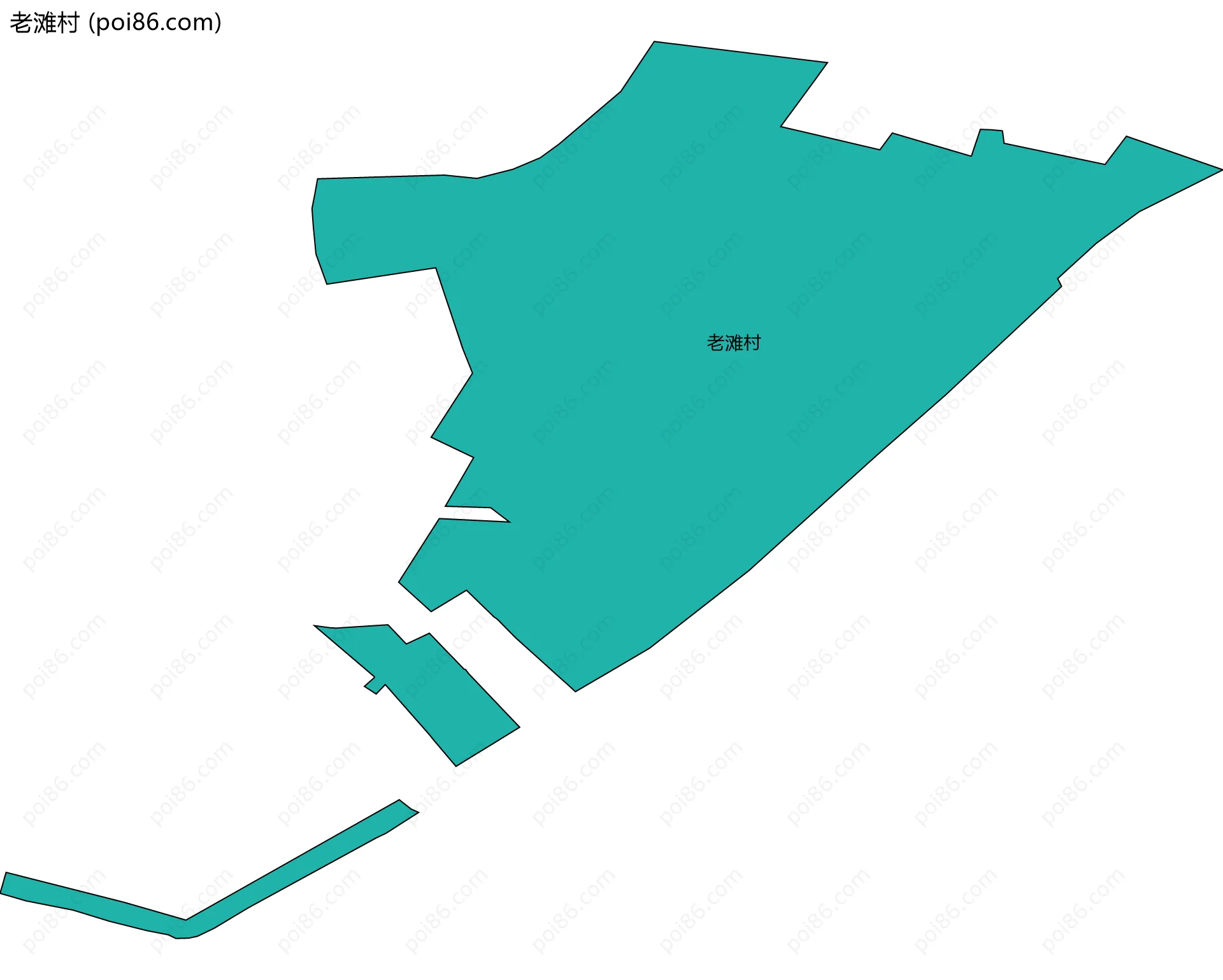 老滩村边界地图
