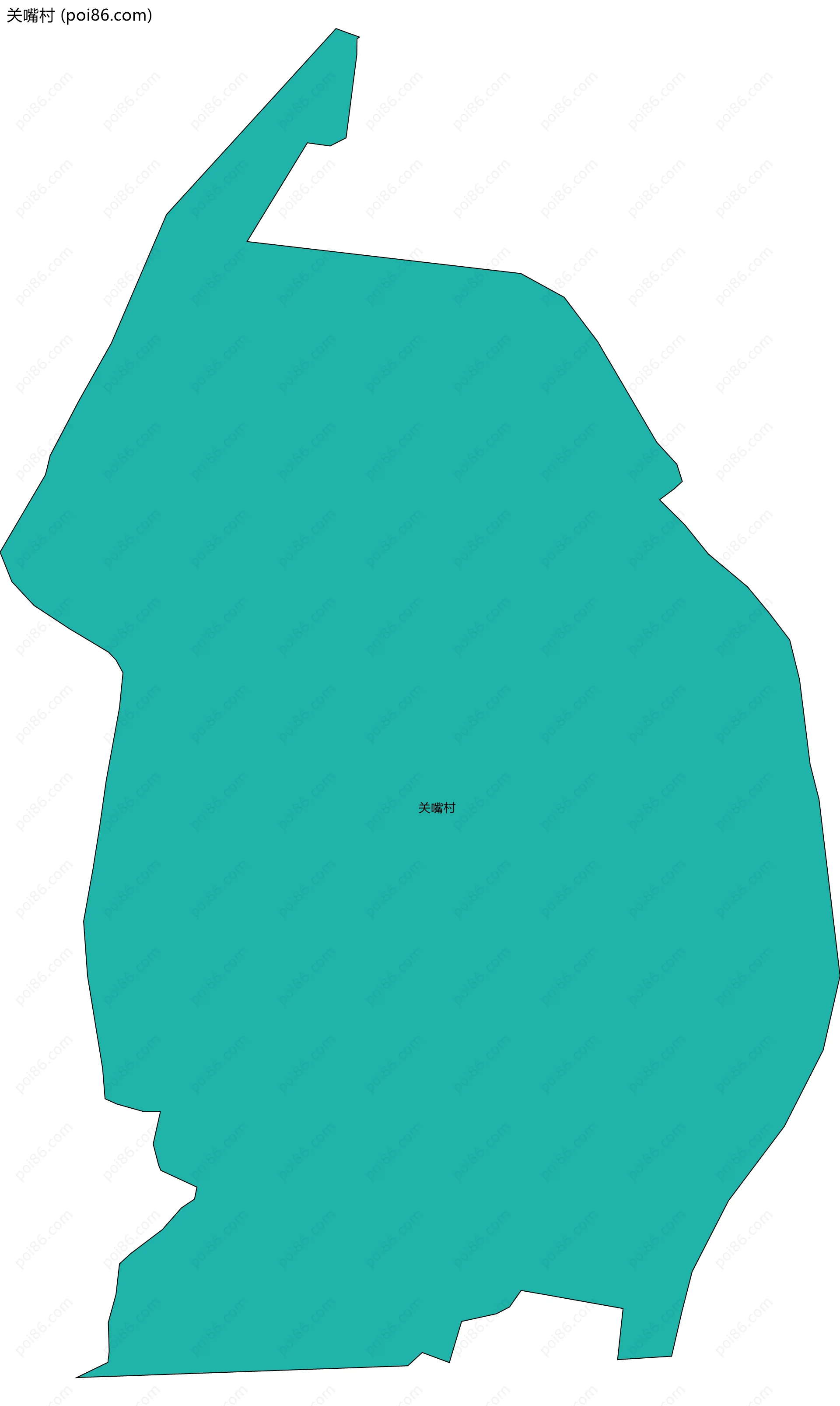 关嘴村边界地图