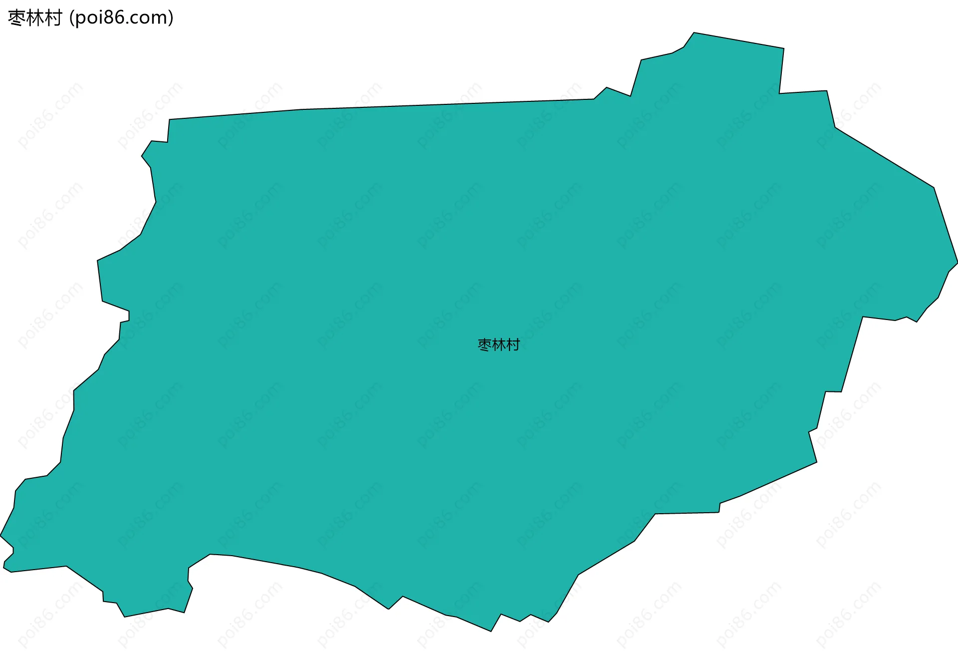 枣林村边界地图