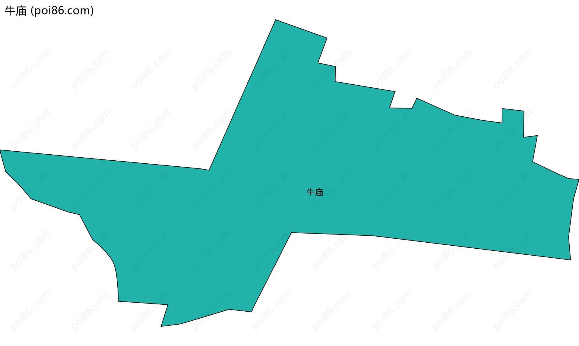 牛庙边界地图