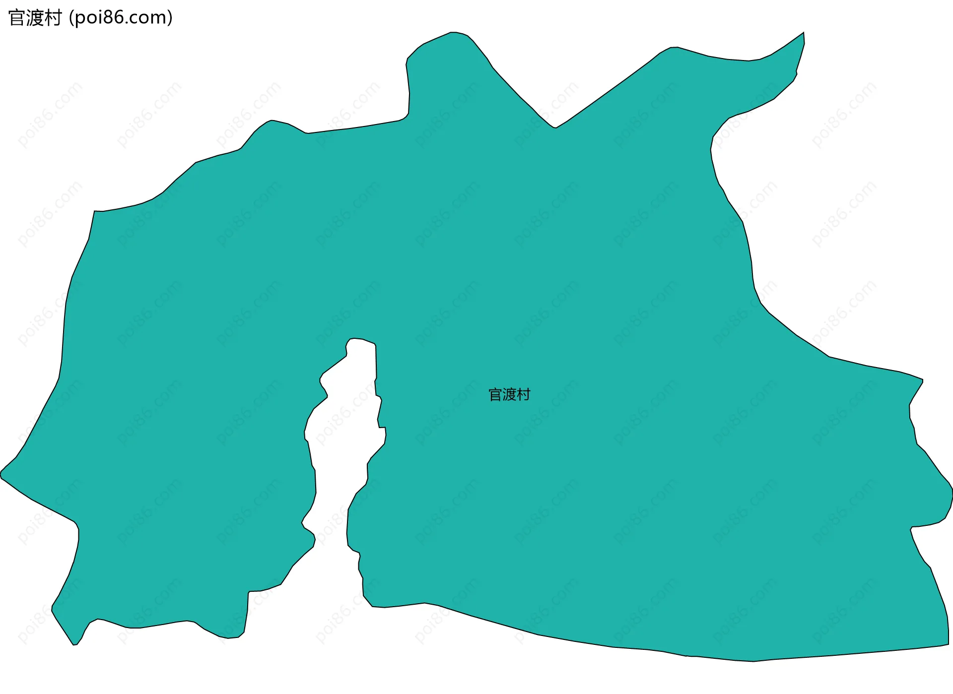 官渡村边界地图