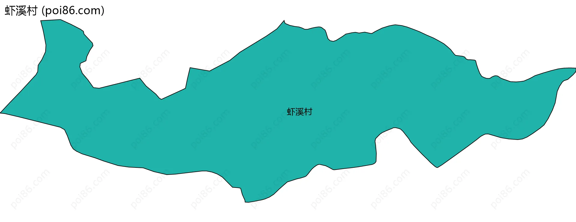 虾溪村边界地图